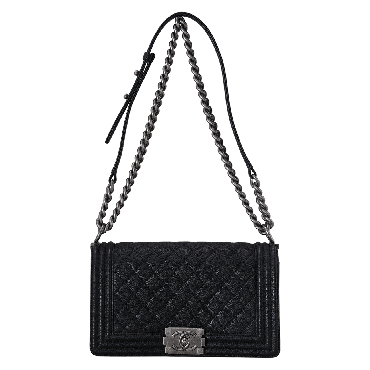 CHANEL(USED)샤넬 캐비어 보이샤넬 미듐 플랩백