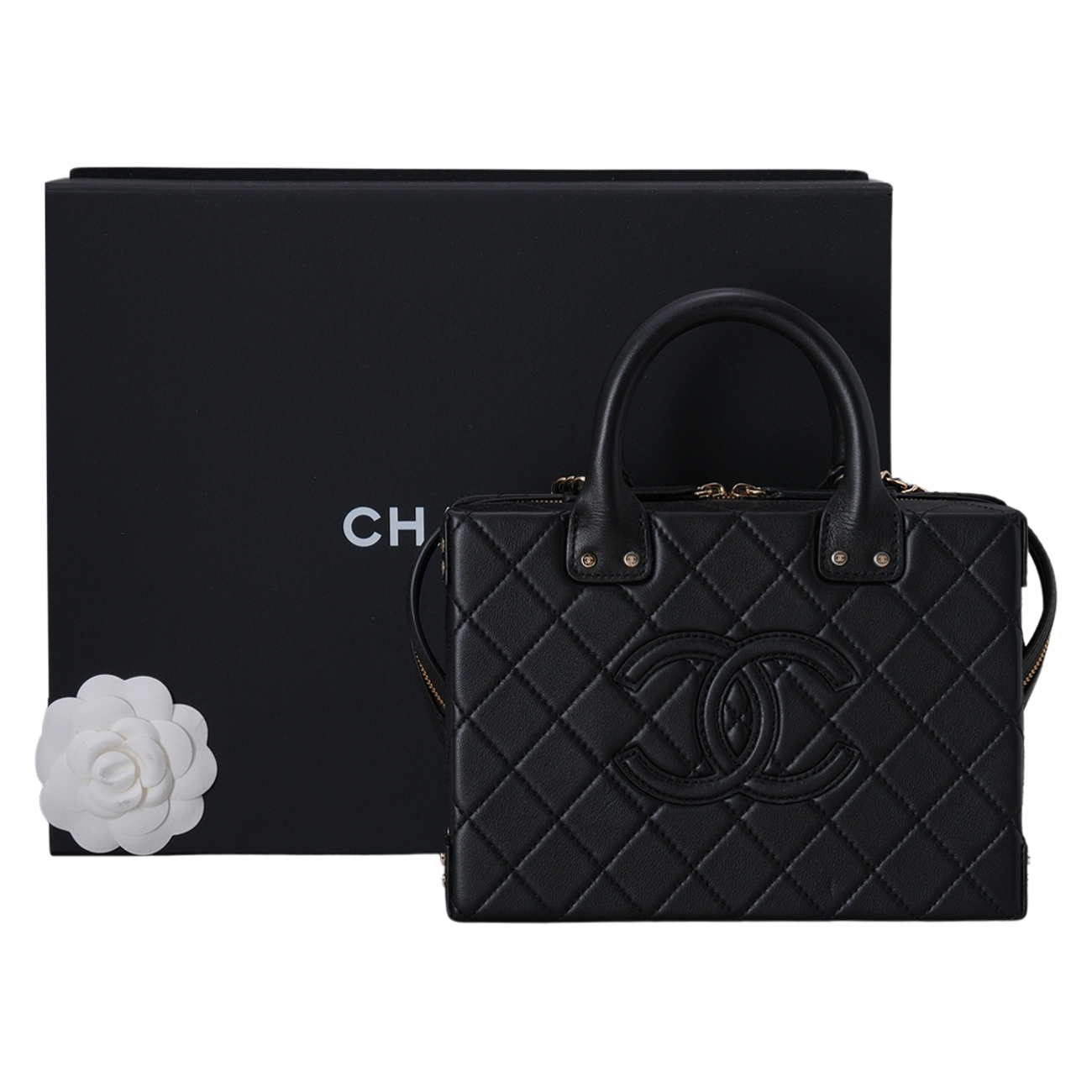 CHANEL(USED)샤넬 AS3345 시즌 베니티 코스메틱 케이스 탑핸들