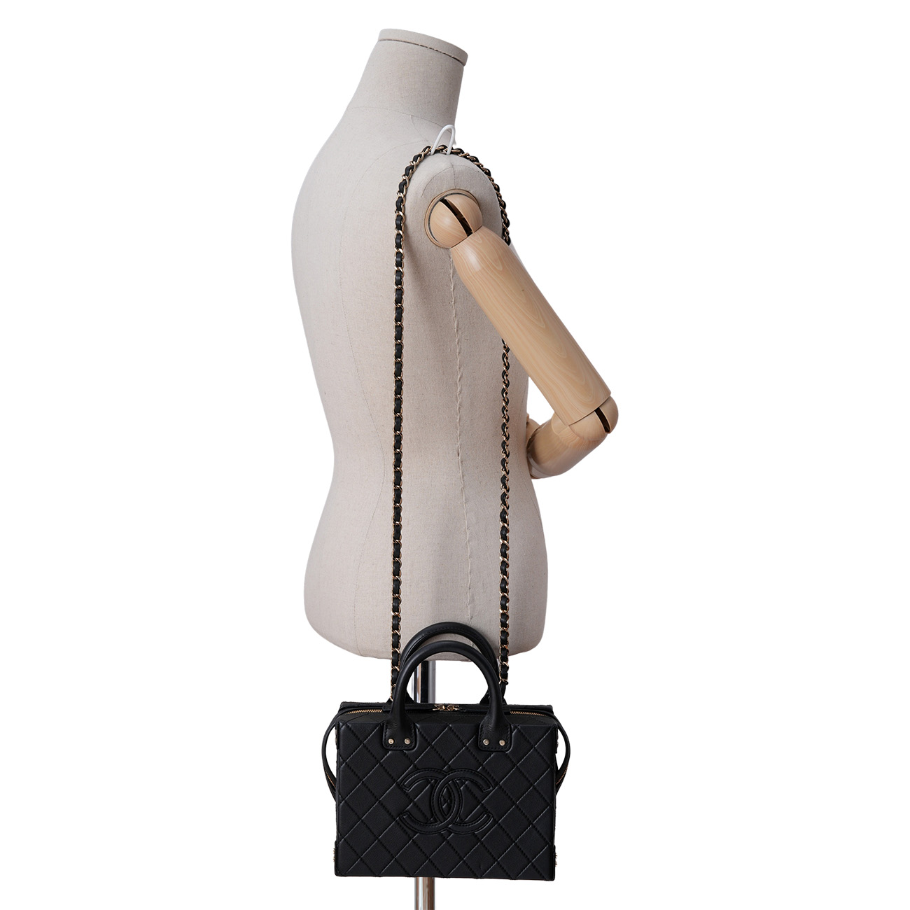 CHANEL(USED)샤넬 AS3345 시즌 베니티 코스메틱 케이스 탑핸들