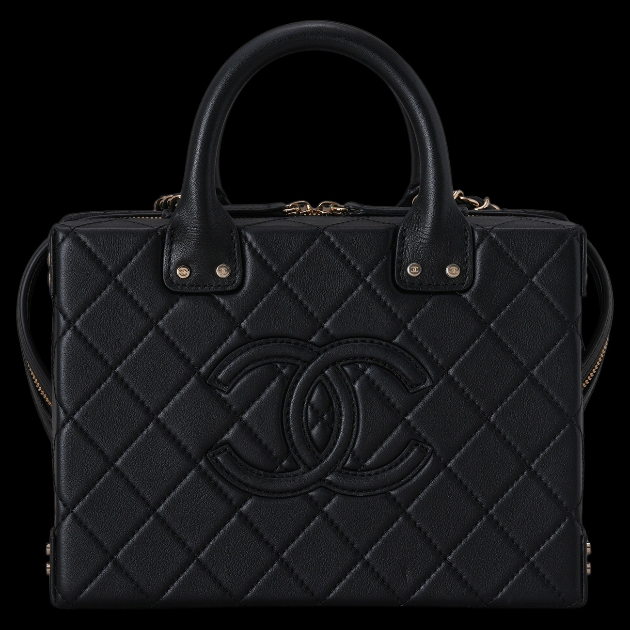 CHANEL(USED)샤넬 AS3345 시즌 베니티 코스메틱 케이스 탑핸들