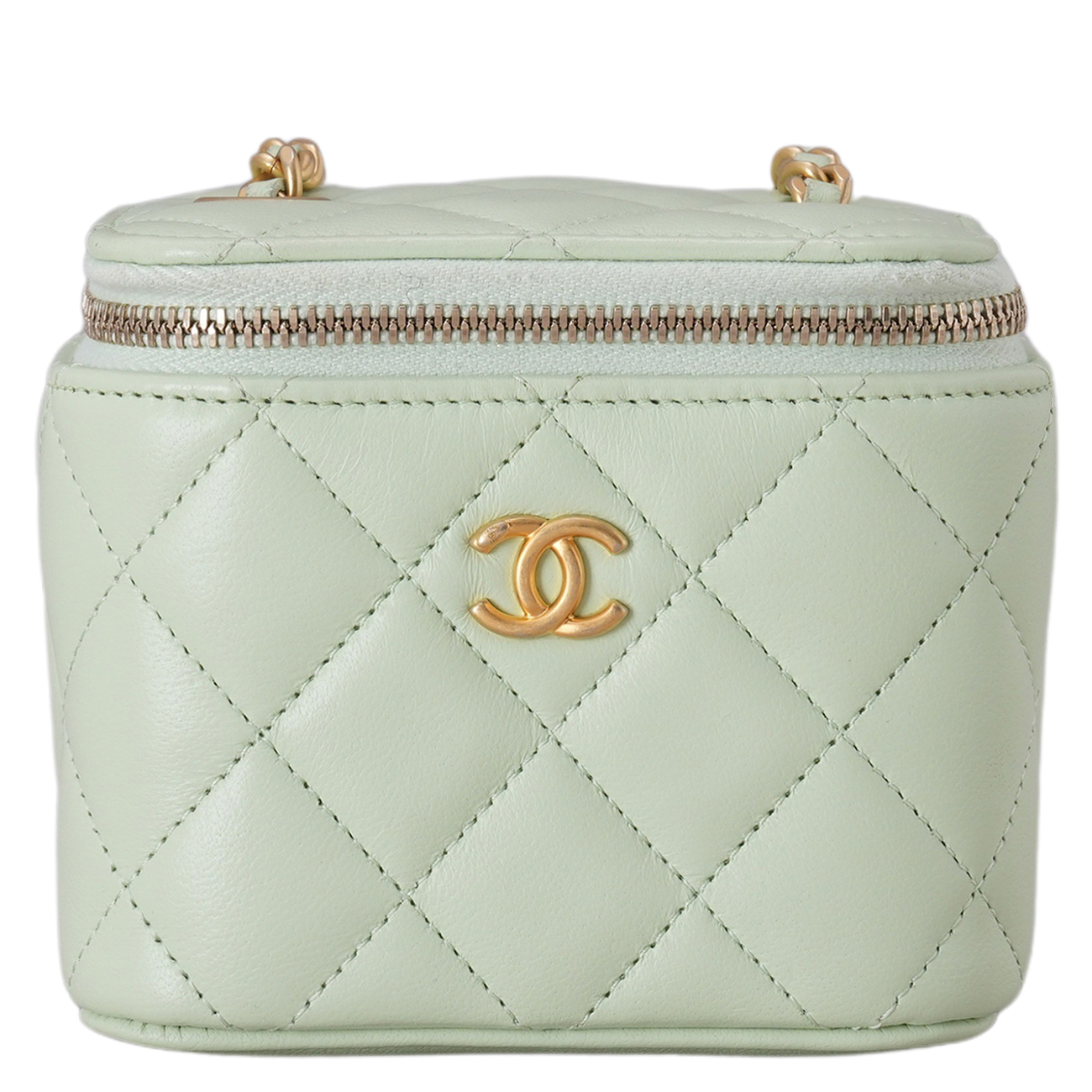 CHANEL(USED)샤넬 램스킨 베니티 골든볼 체인 백