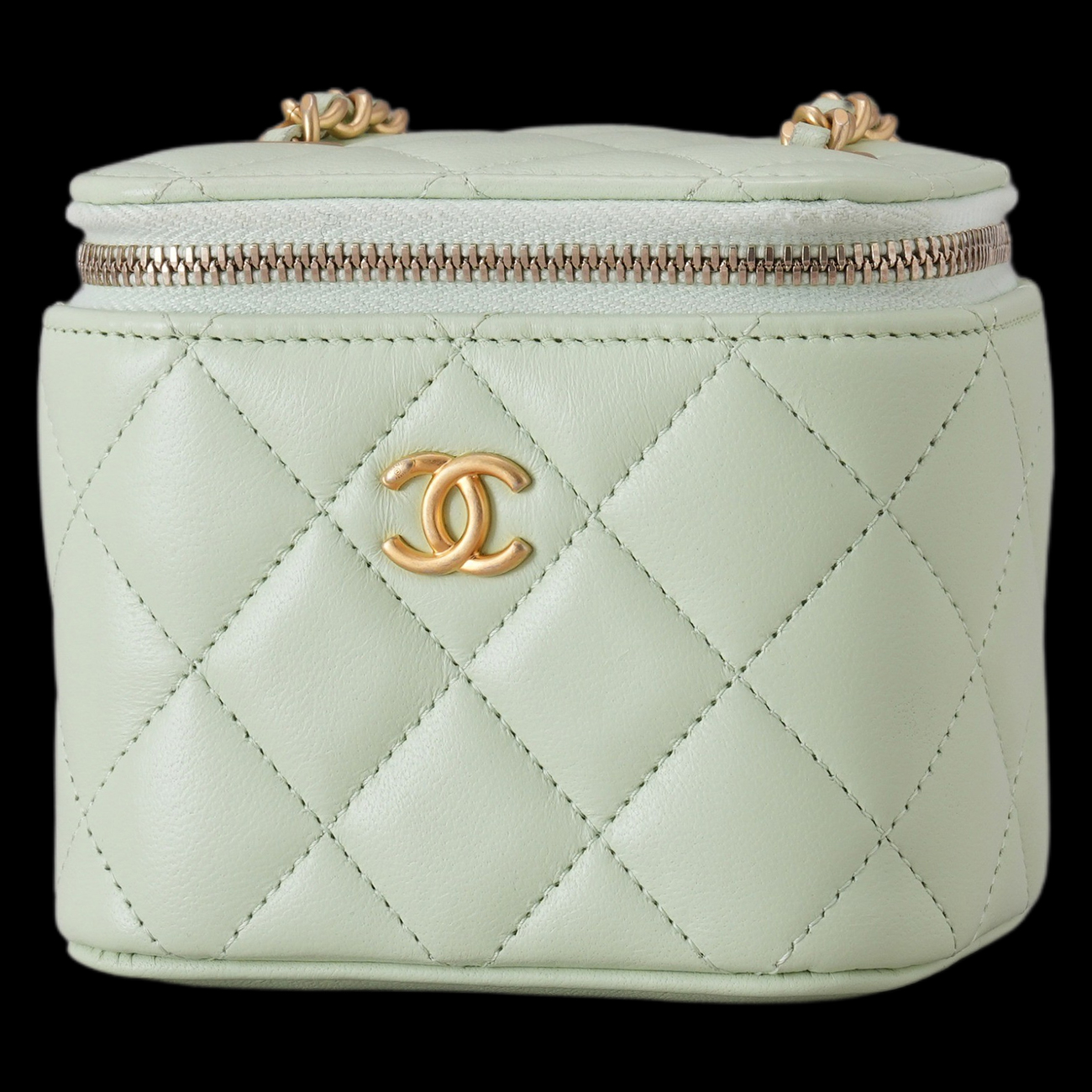 CHANEL(USED)샤넬 램스킨 베니티 골든볼 체인 백