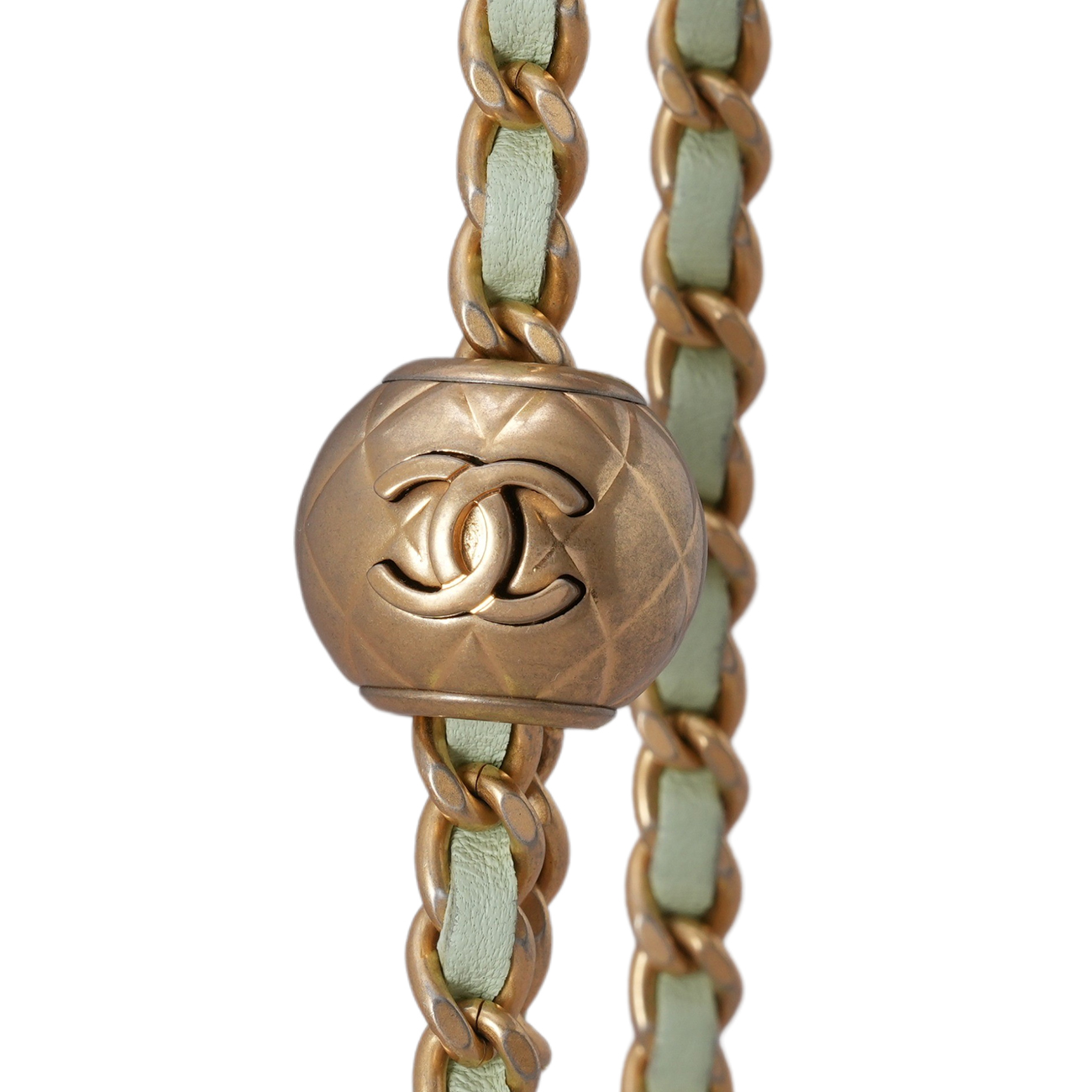 CHANEL(USED)샤넬 램스킨 베니티 골든볼 체인 백