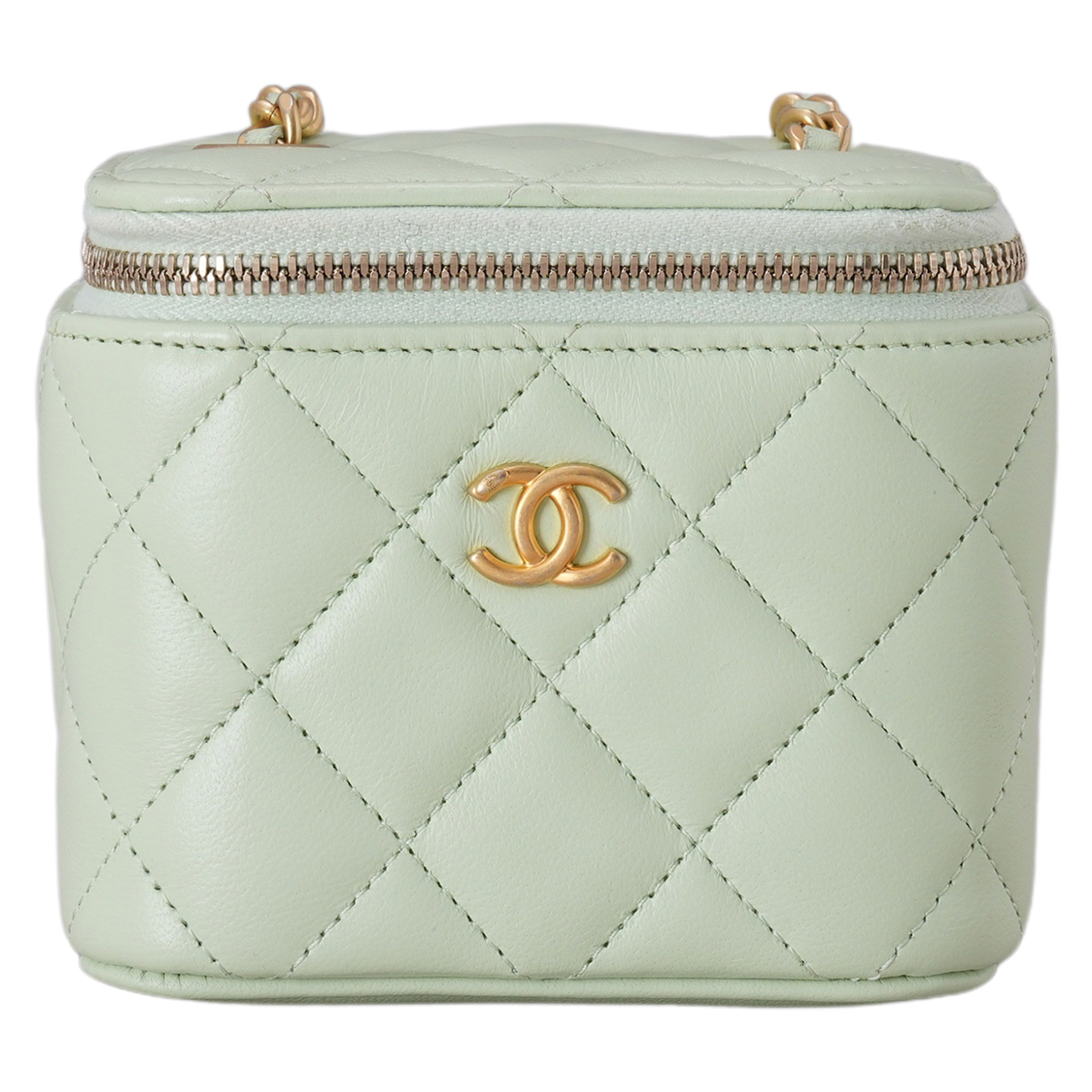 CHANEL(USED)샤넬 램스킨 베니티 골든볼 체인 백
