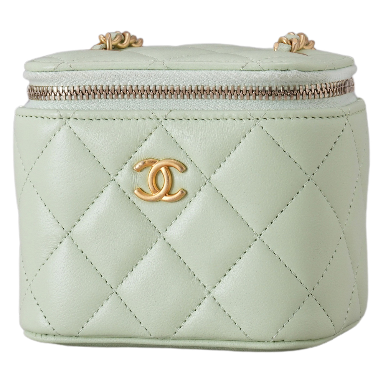 CHANEL(USED)샤넬 램스킨 베니티 골든볼 체인 백