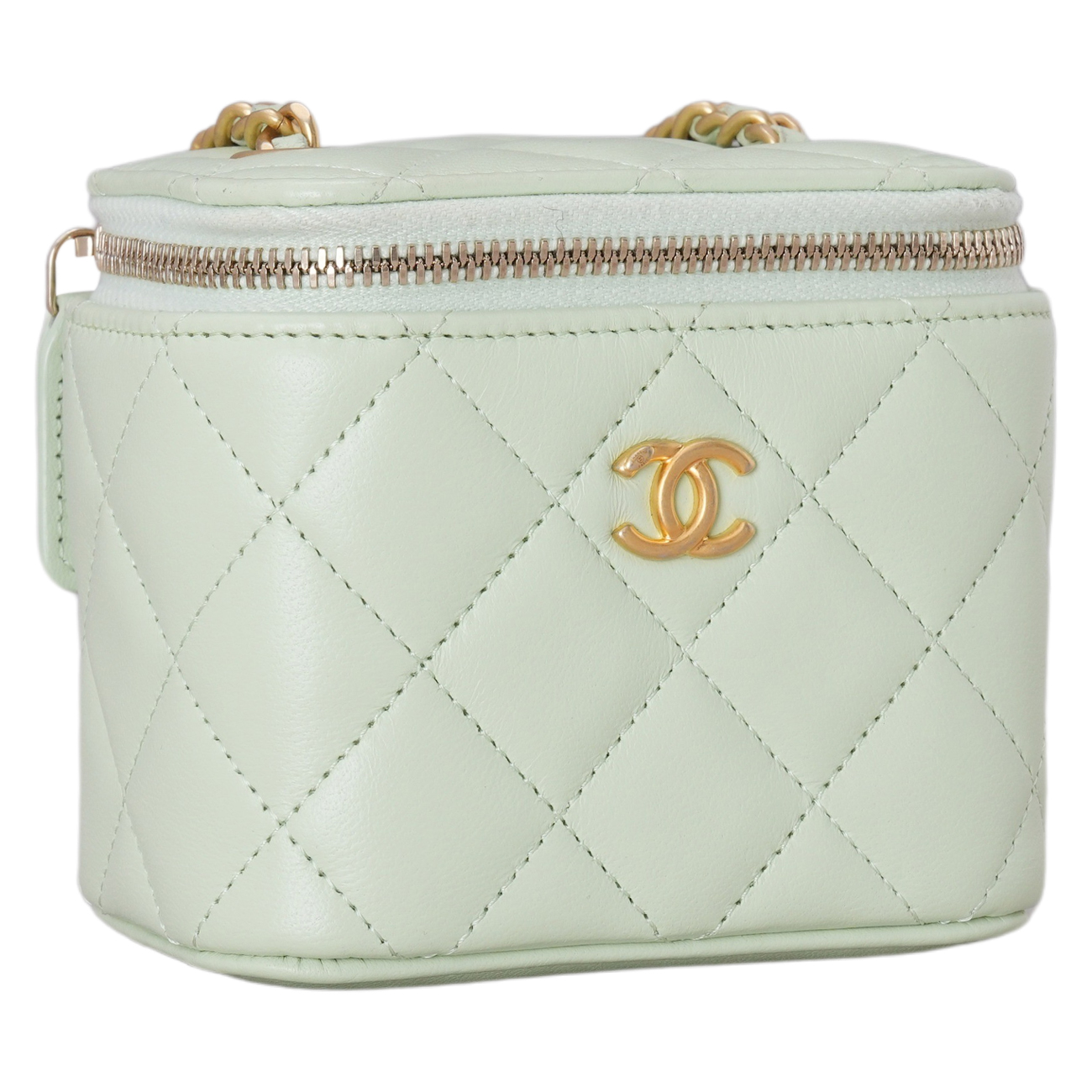 CHANEL(USED)샤넬 램스킨 베니티 골든볼 체인 백