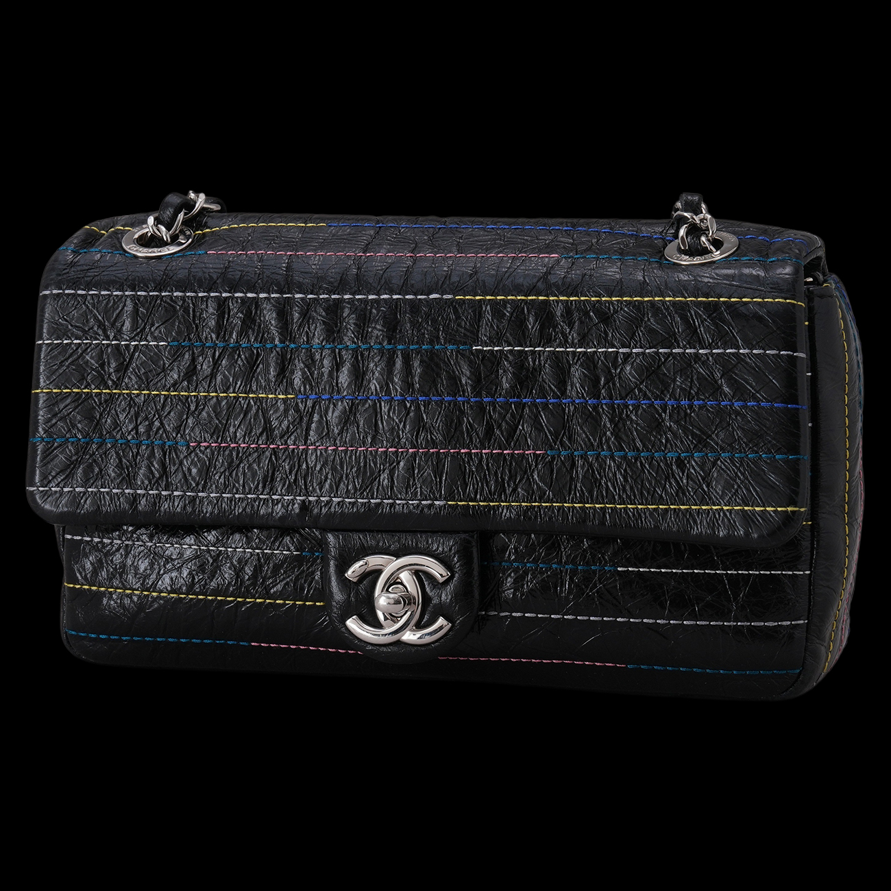 CHANEL(USED)샤넬 시즌 스티치 체인 플랩백