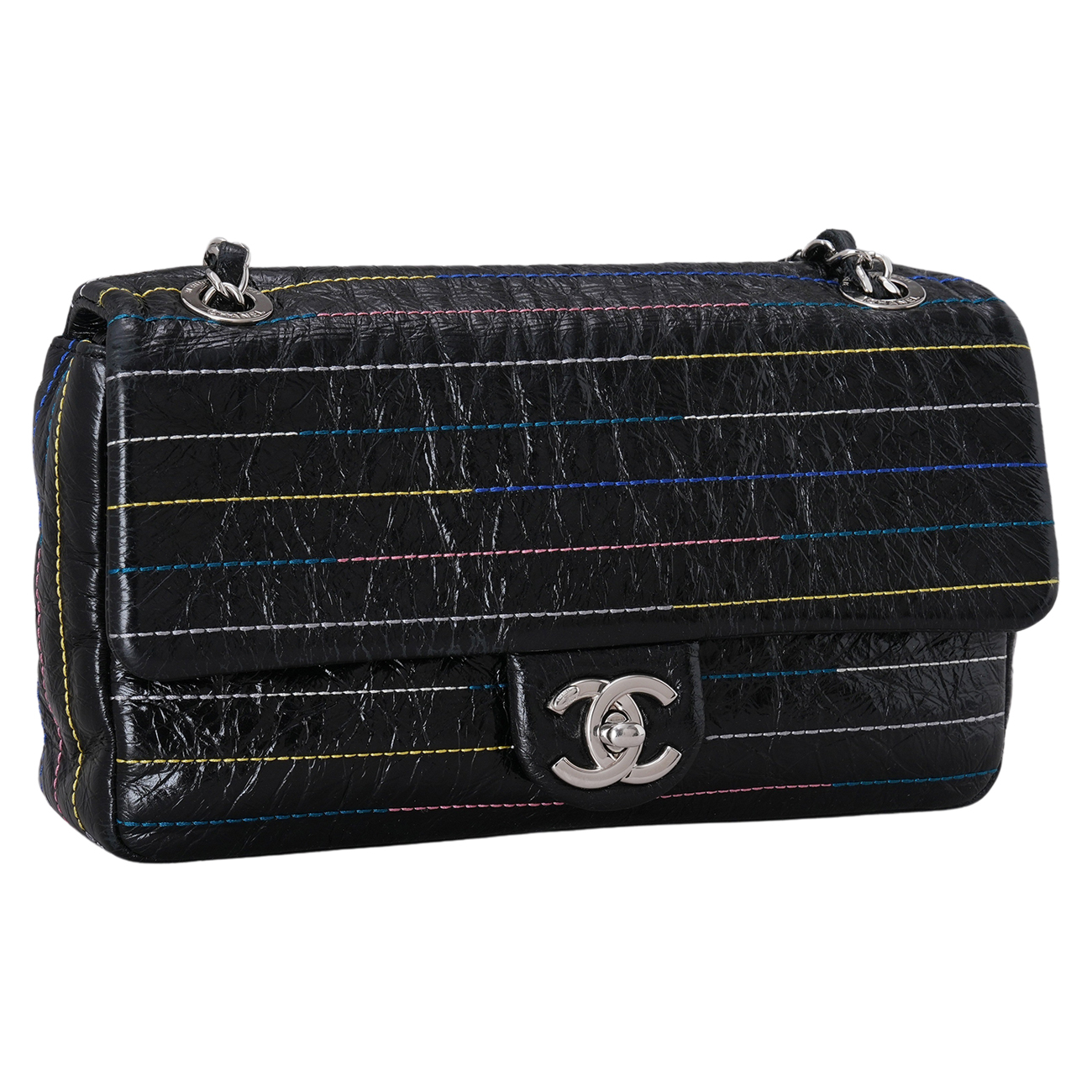 CHANEL(USED)샤넬 시즌 스티치 체인 플랩백