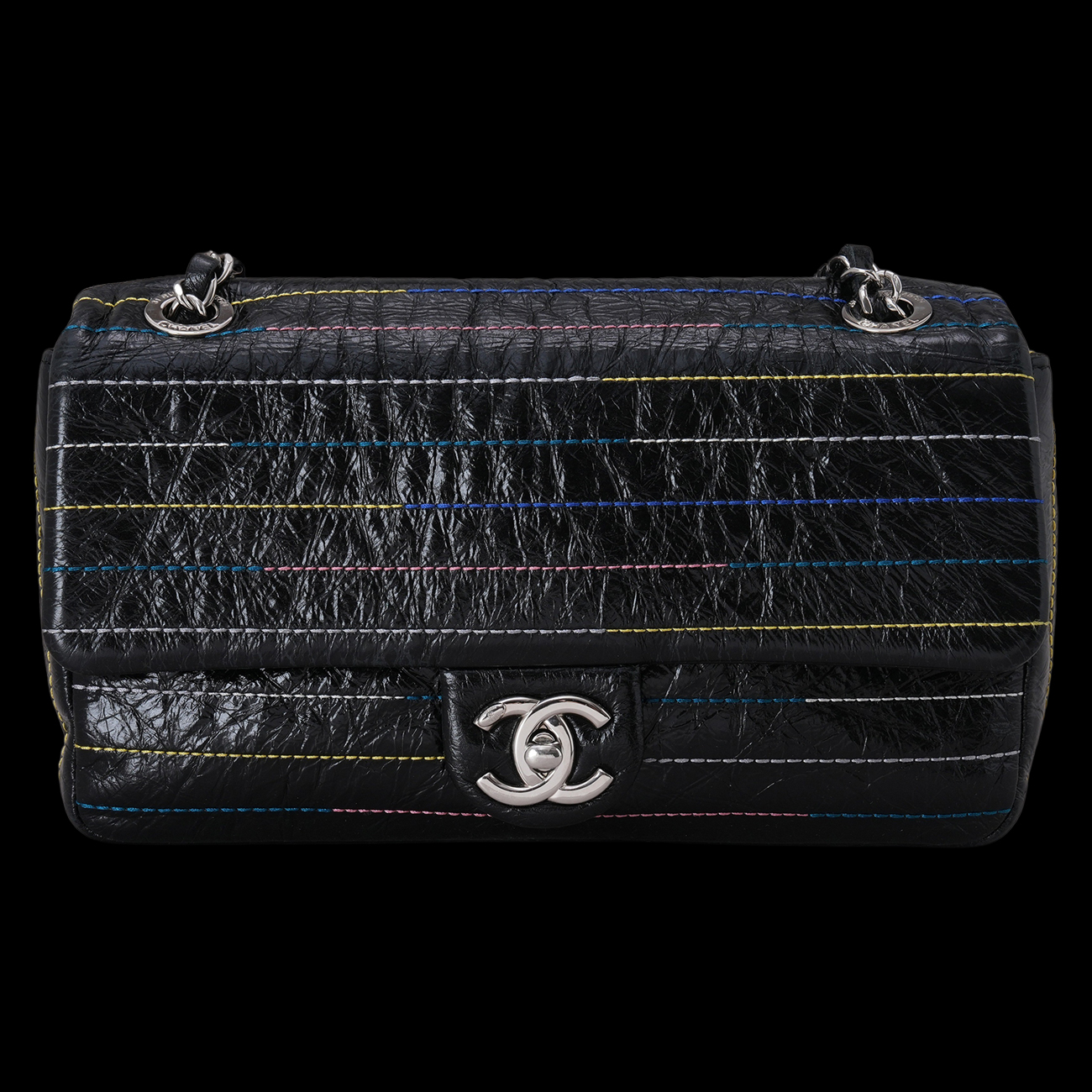 CHANEL(USED)샤넬 시즌 스티치 체인 플랩백