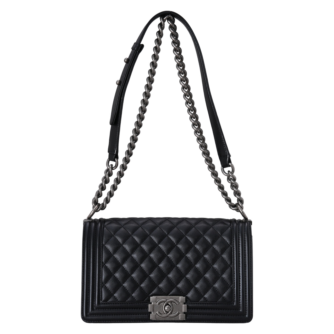 CHANEL(USED)샤넬 캐비어 보이샤넬 미듐 플랩백