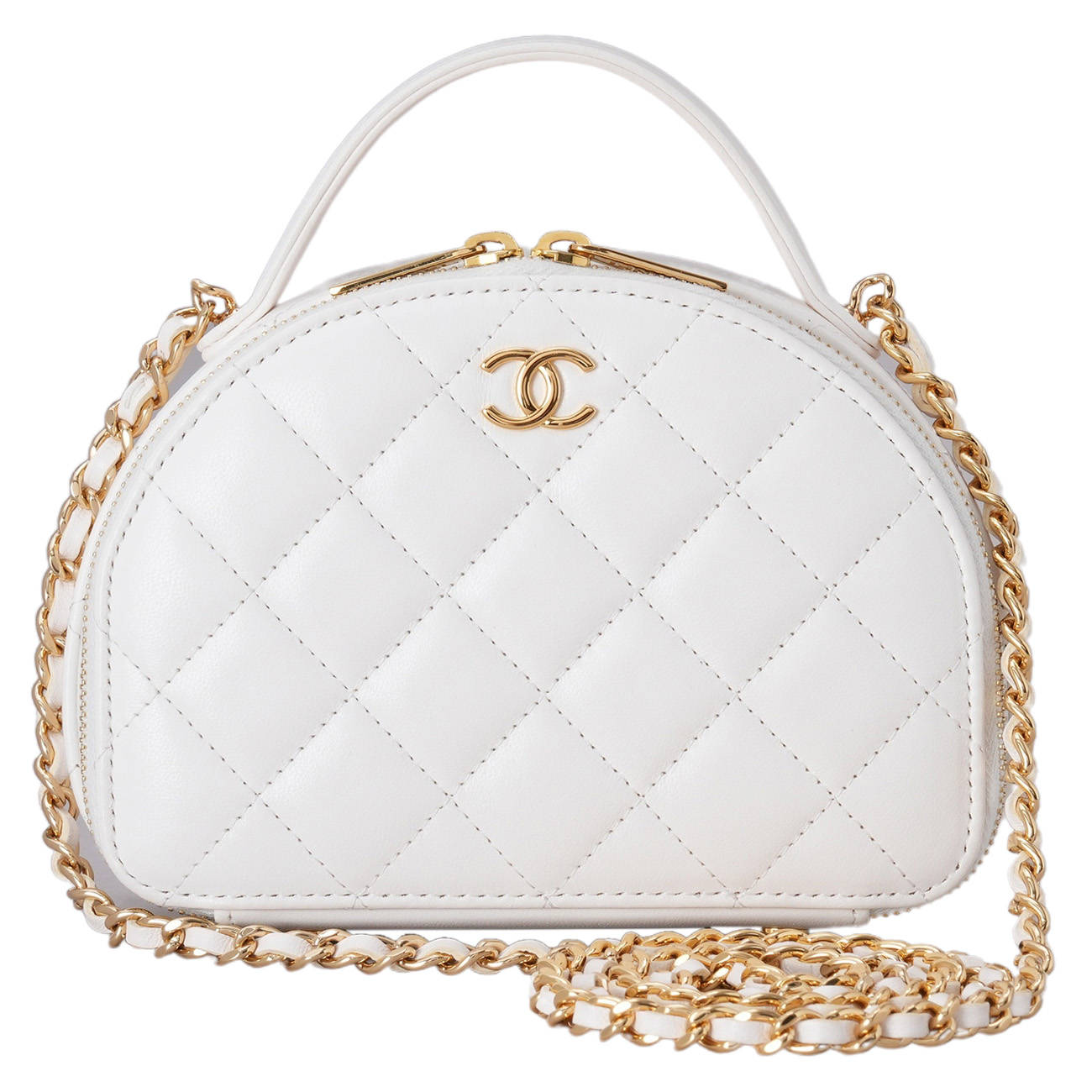 CHANEL(USED)샤넬 AP3087 시즌 하프문 탑핸들 미니백