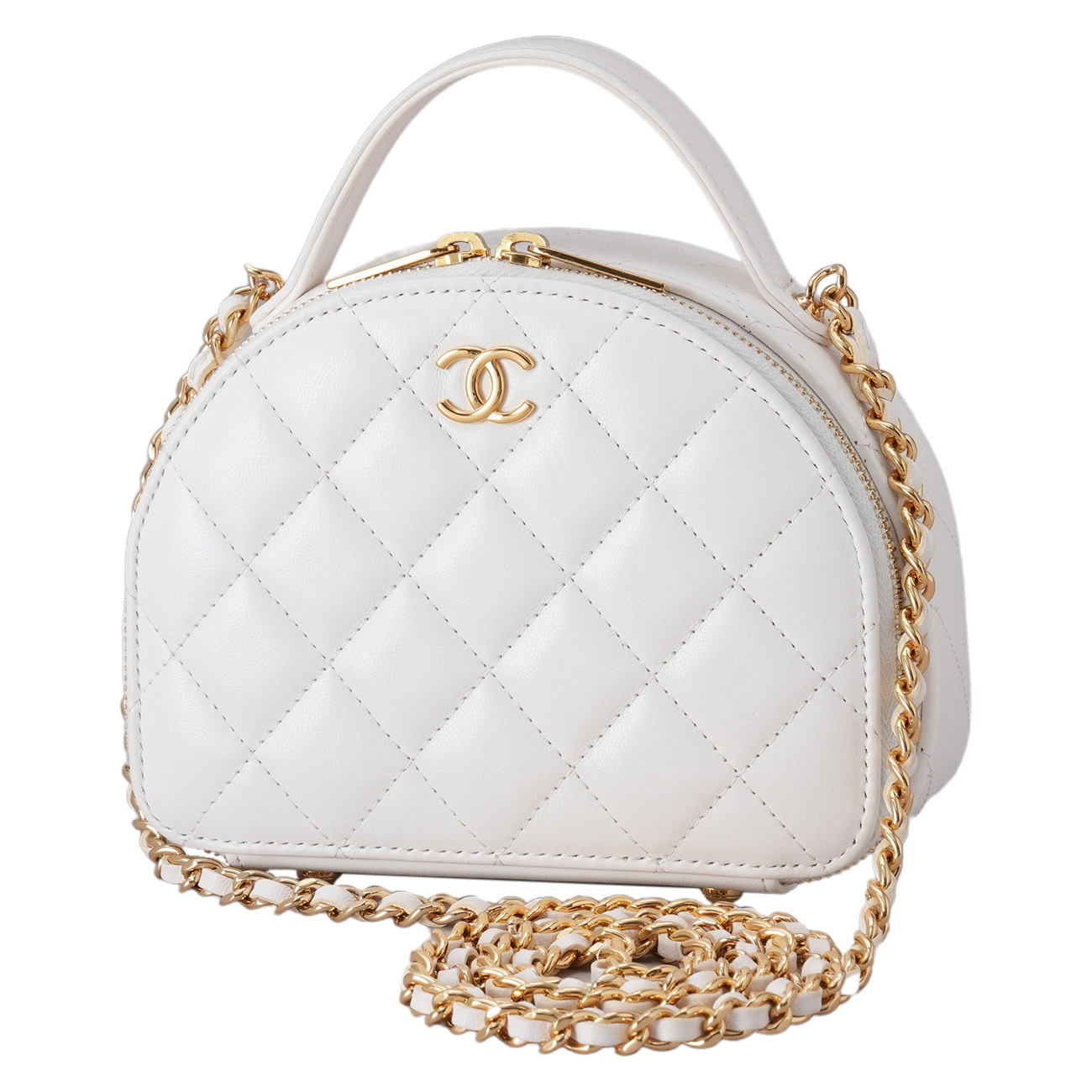 CHANEL(USED)샤넬 AP3087 시즌 하프문 탑핸들 미니백