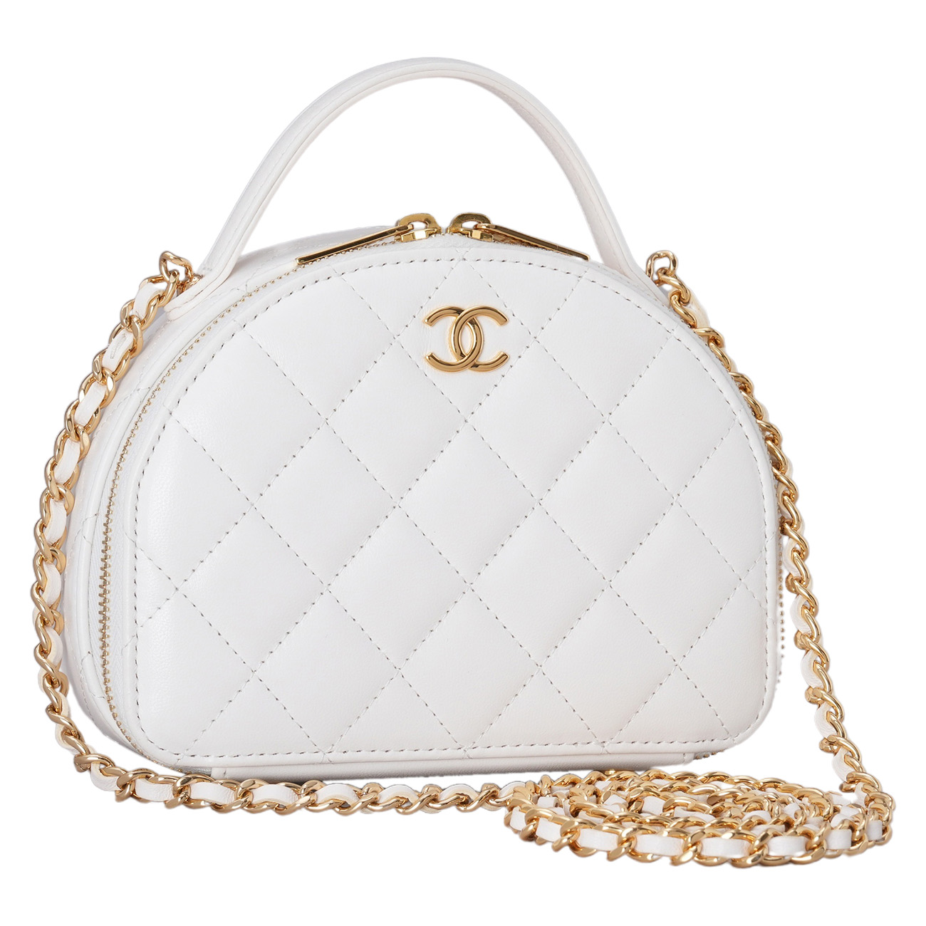 CHANEL(USED)샤넬 AP3087 시즌 하프문 탑핸들 미니백