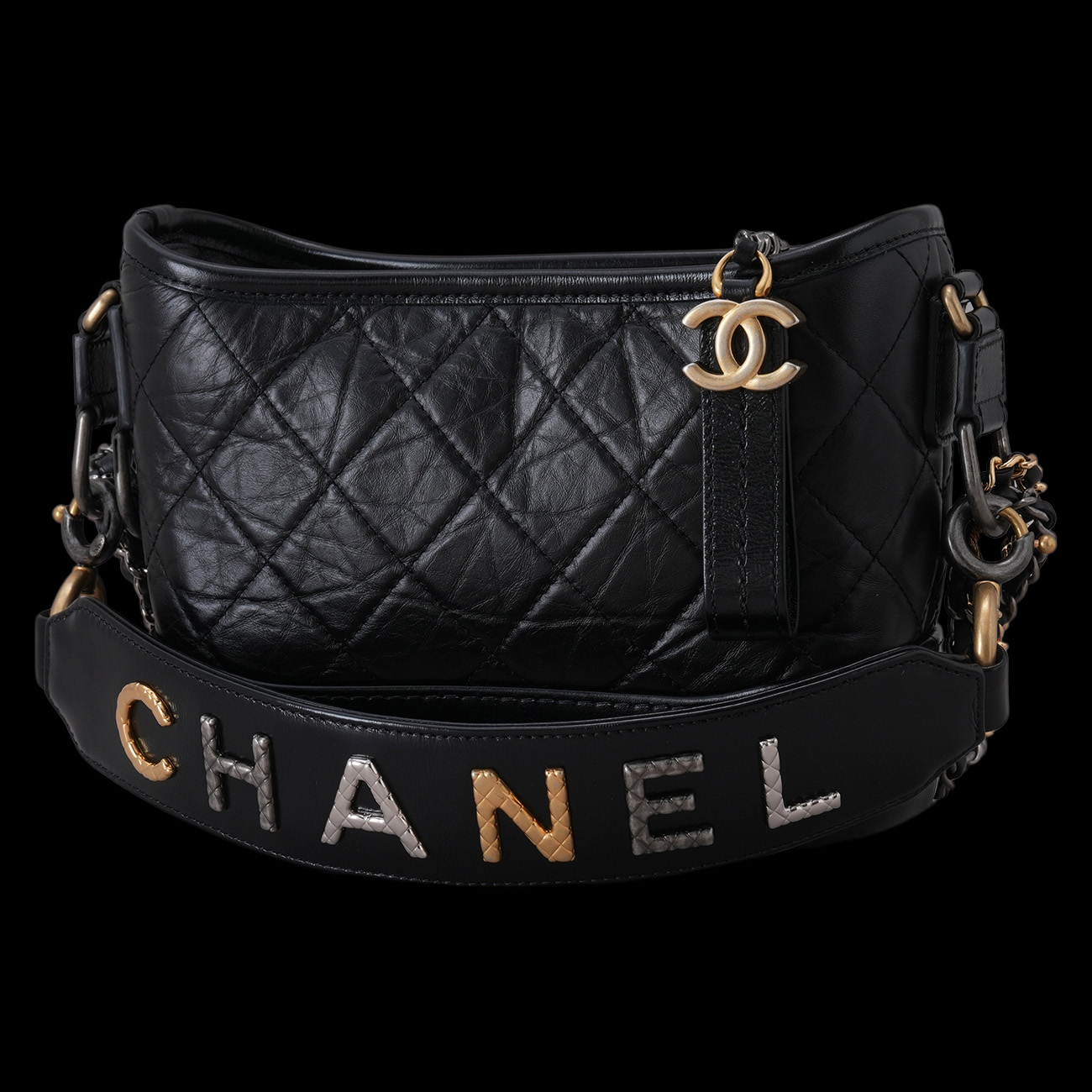 CHANEL(USED)샤넬 AS0865 가브리엘 호보 스몰 로고스트랩