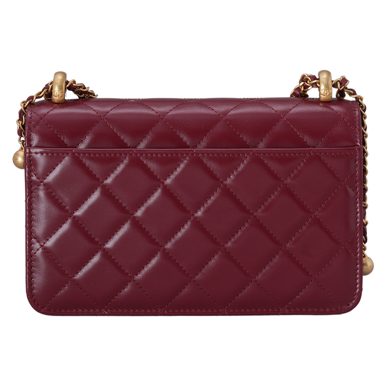 CHANEL(USED)샤넬 시즌 클래식 골드볼 WOC 레드