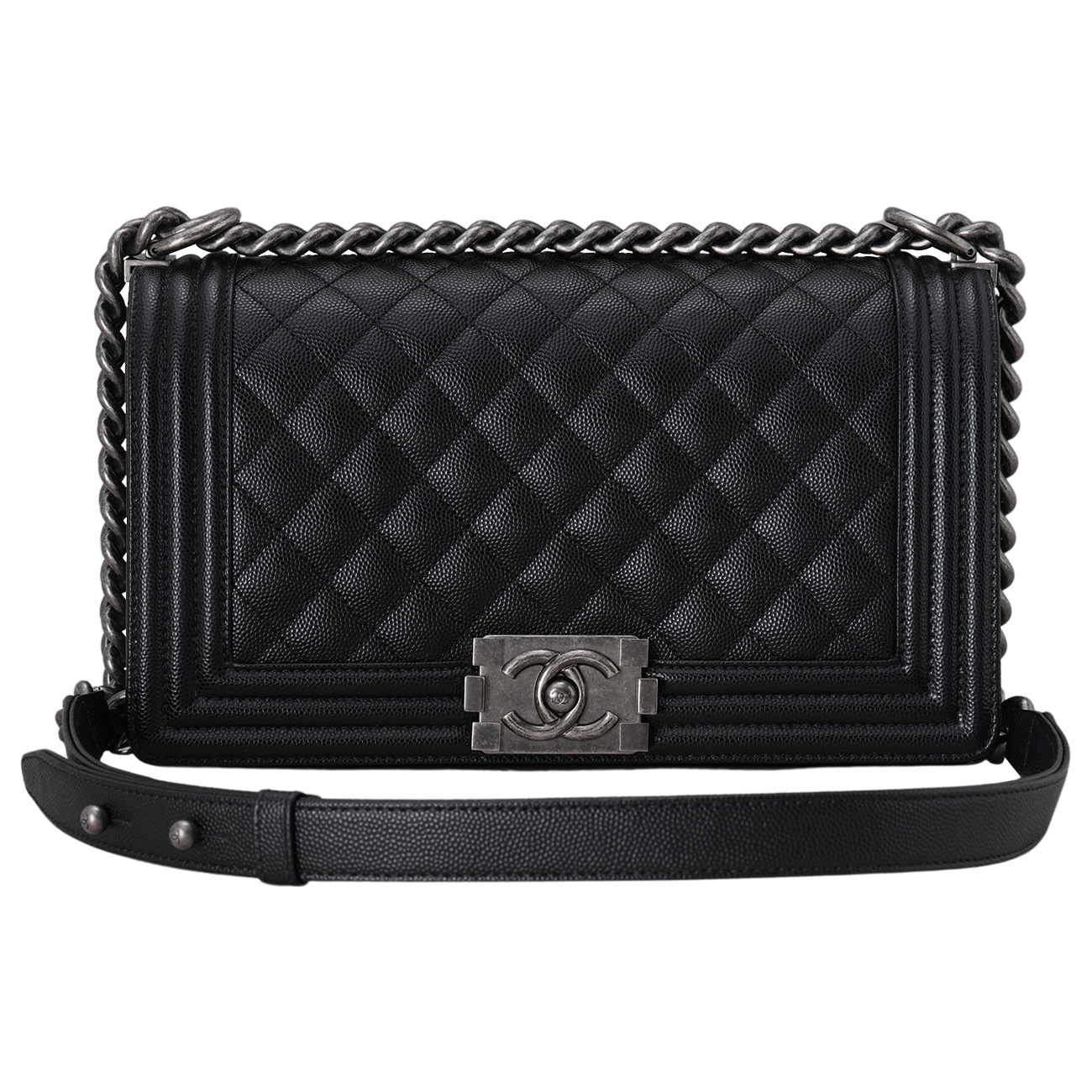 CHANEL(USED)샤넬 캐비어 보이샤넬 미듐 플랩백