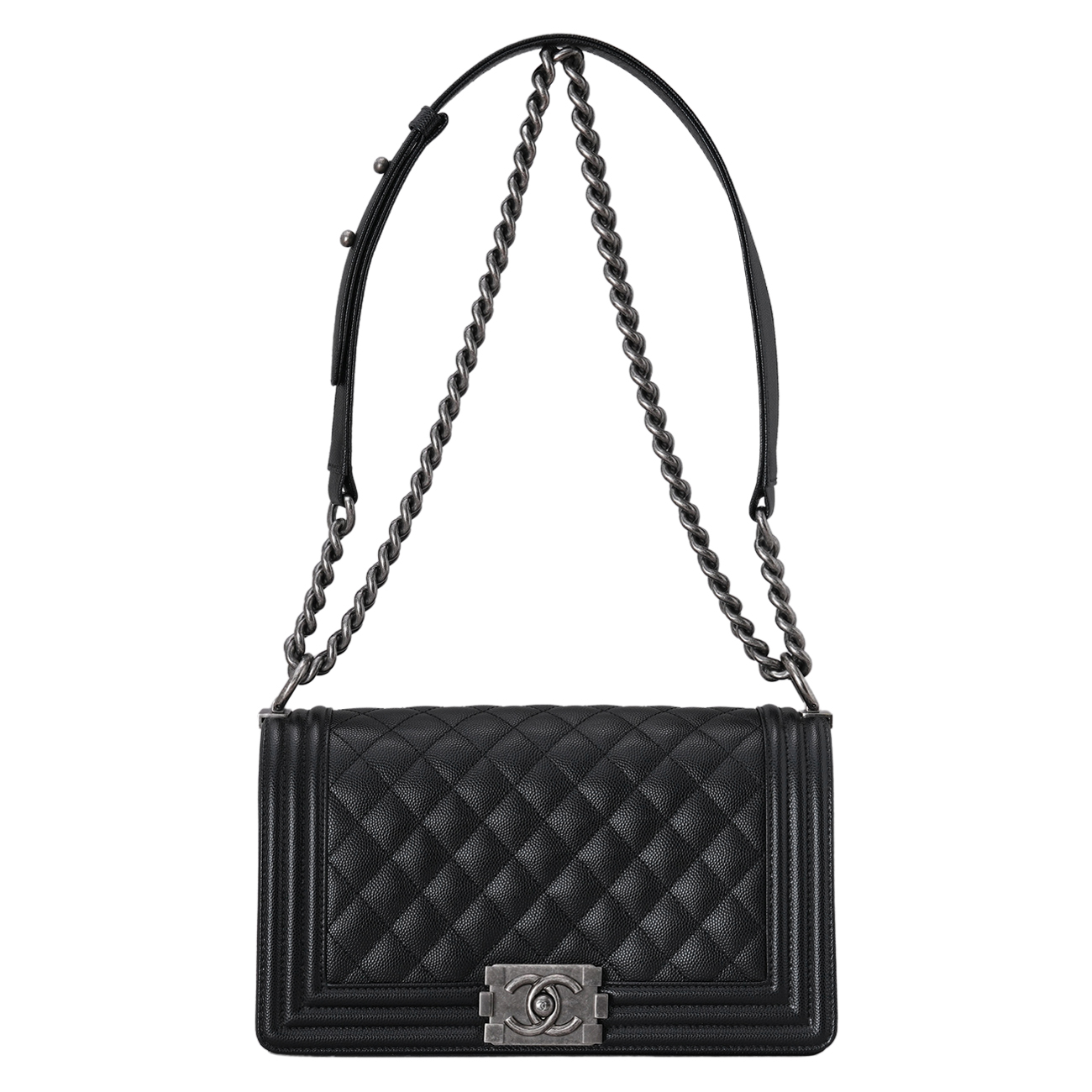 CHANEL(USED)샤넬 캐비어 보이샤넬 미듐 플랩백