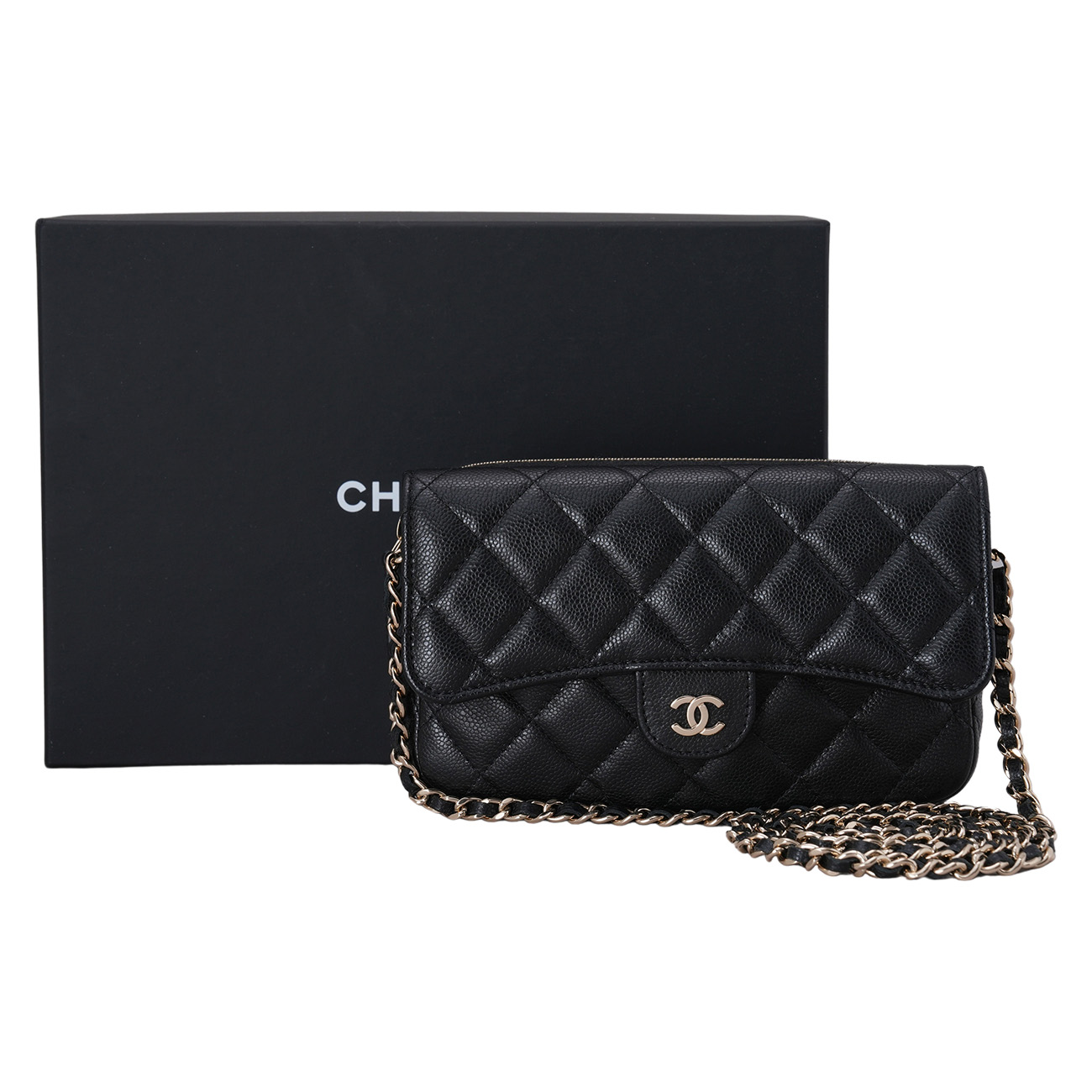 CHANEL(USED)샤넬 AP2096 클래식 더블 폰홀더 플랩 체인 WOC