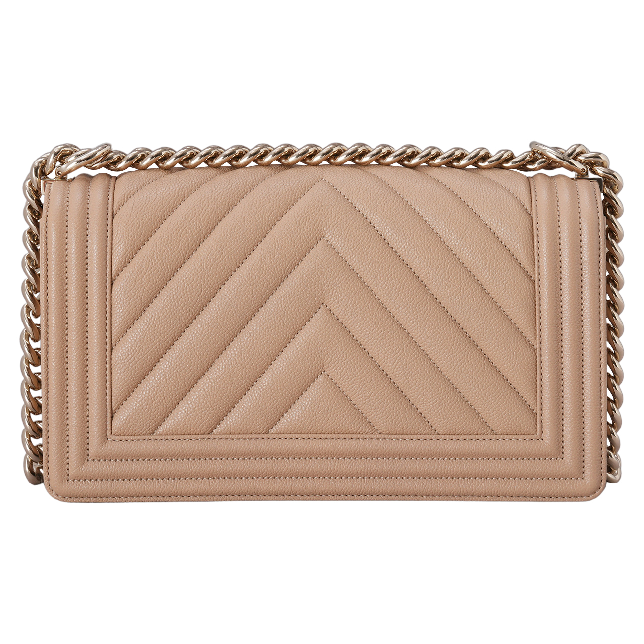 CHANEL(USED)샤넬 캐비어 쉐브론 보이샤넬 미듐 플랩백