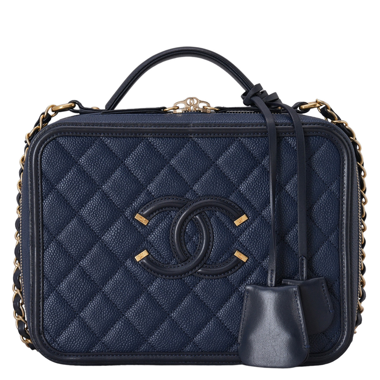 CHANEL(USED)샤넬 캐비어 코스메틱 토트 겸 숄더백