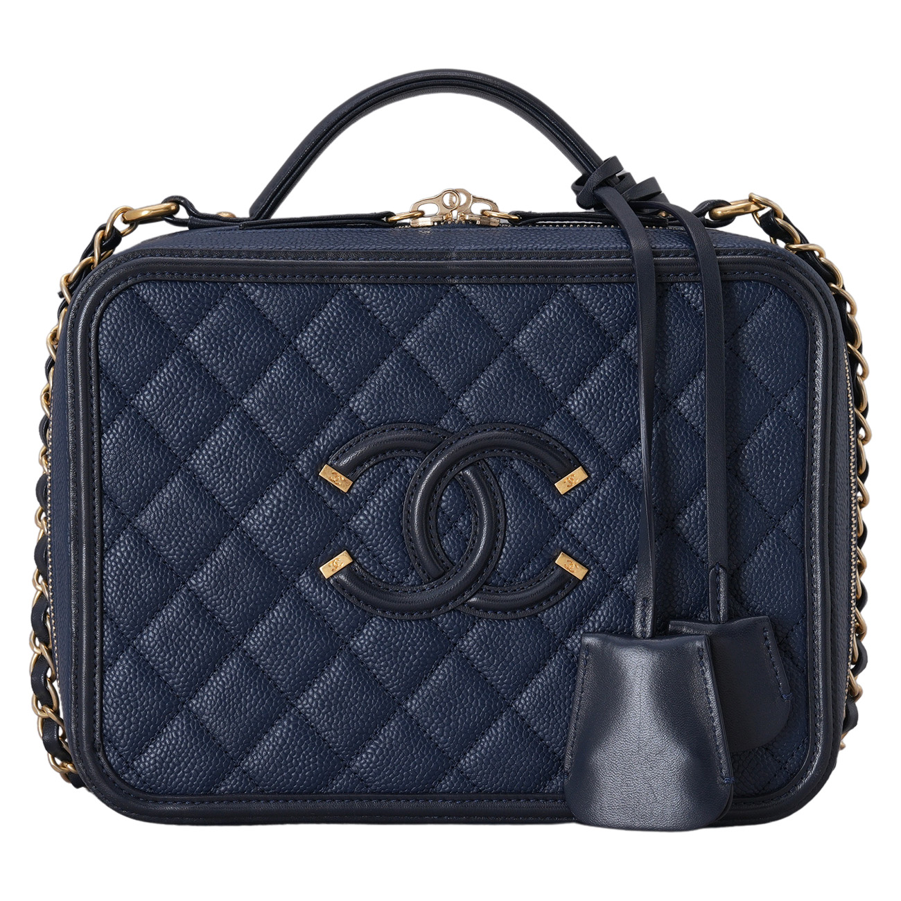CHANEL(USED)샤넬 캐비어 코스메틱 토트 겸 숄더백