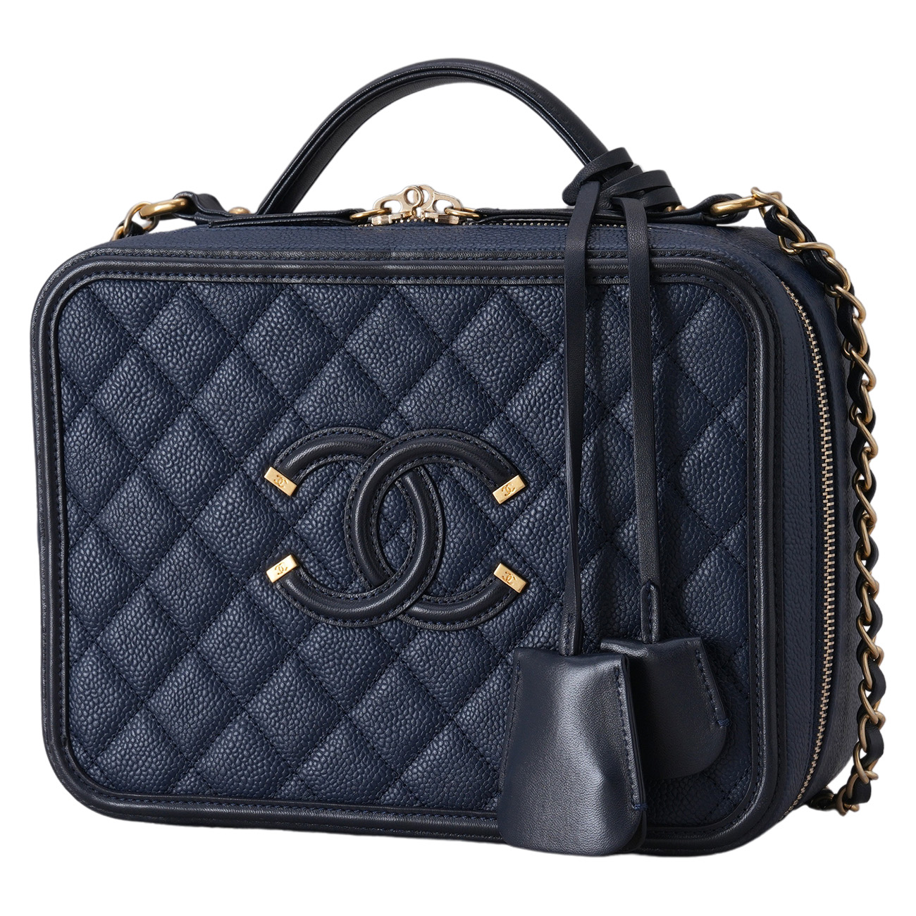 CHANEL(USED)샤넬 캐비어 코스메틱 토트 겸 숄더백