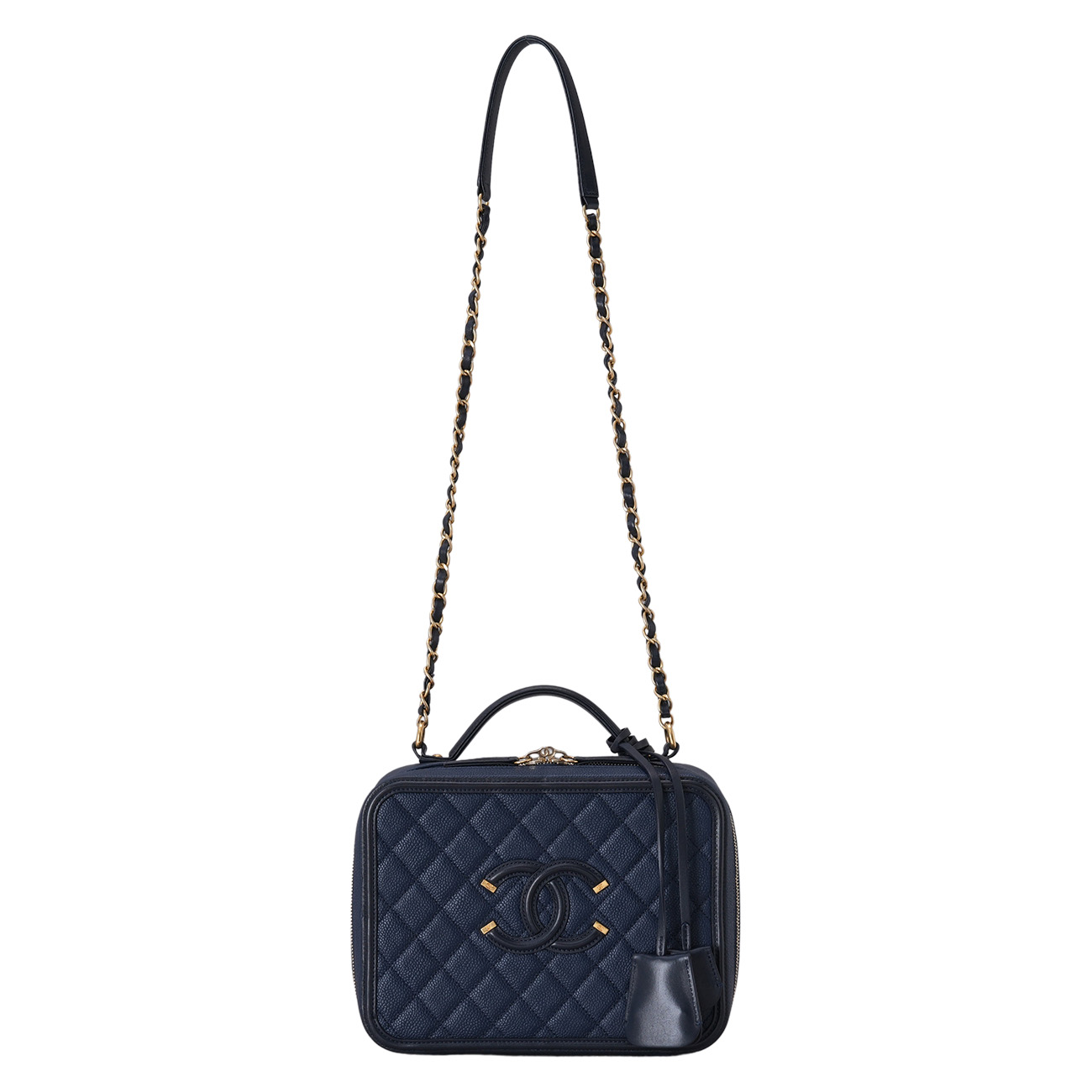 CHANEL(USED)샤넬 캐비어 코스메틱 토트 겸 숄더백
