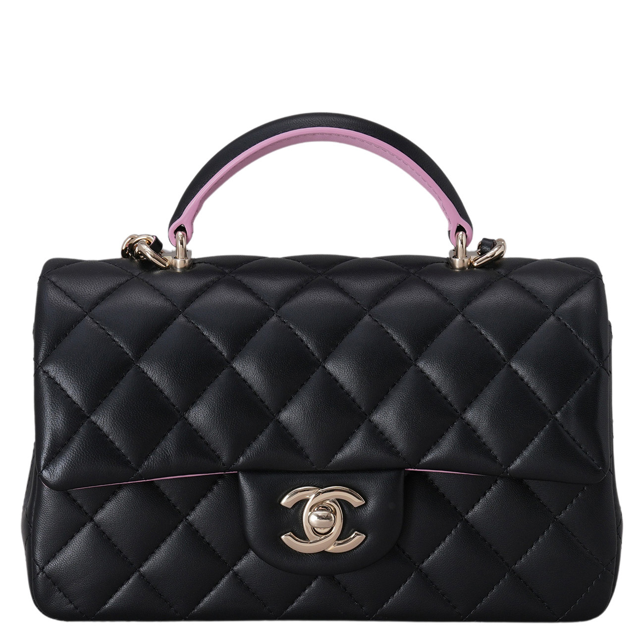 CHANEL(USED)샤넬 AS2431 뉴미니 탑핸들백