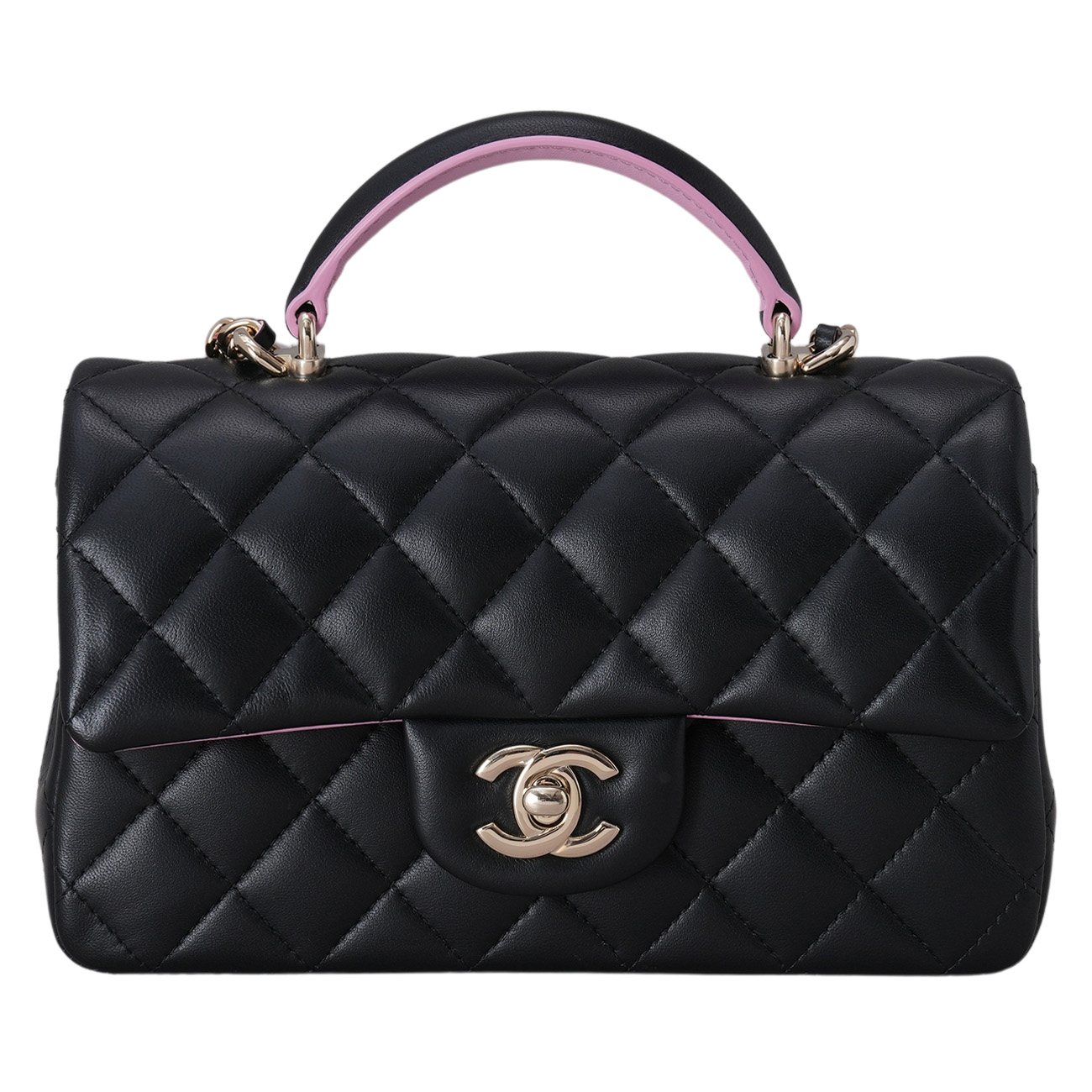 CHANEL(USED)샤넬 AS2431 뉴미니 탑핸들백