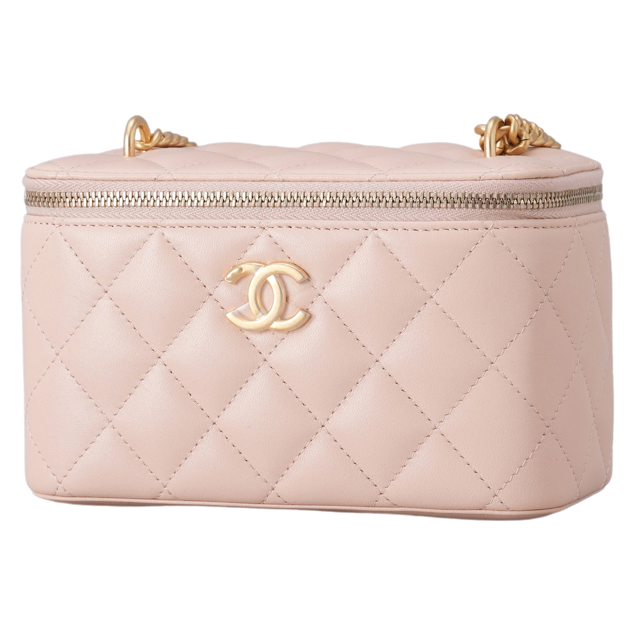 CHANEL(USED)샤넬 카멜리아 골든볼 직사각 베니티 체인백