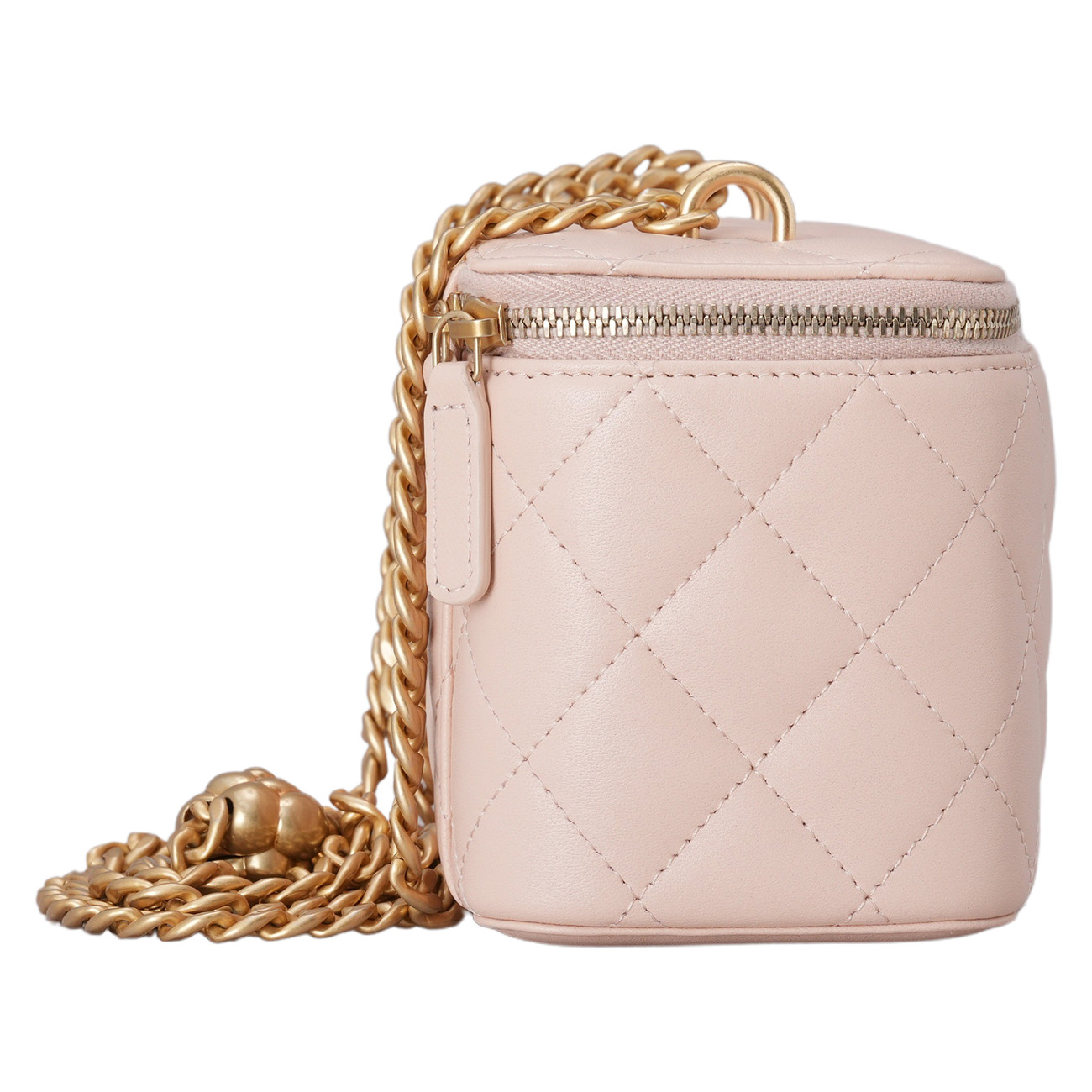 CHANEL(USED)샤넬 카멜리아 골든볼 직사각 베니티 체인백