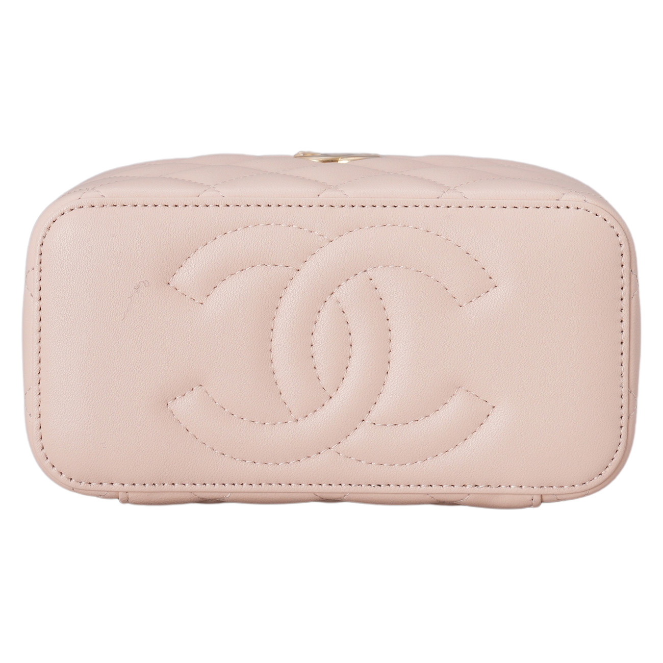 CHANEL(USED)샤넬 카멜리아 골든볼 직사각 베니티 체인백