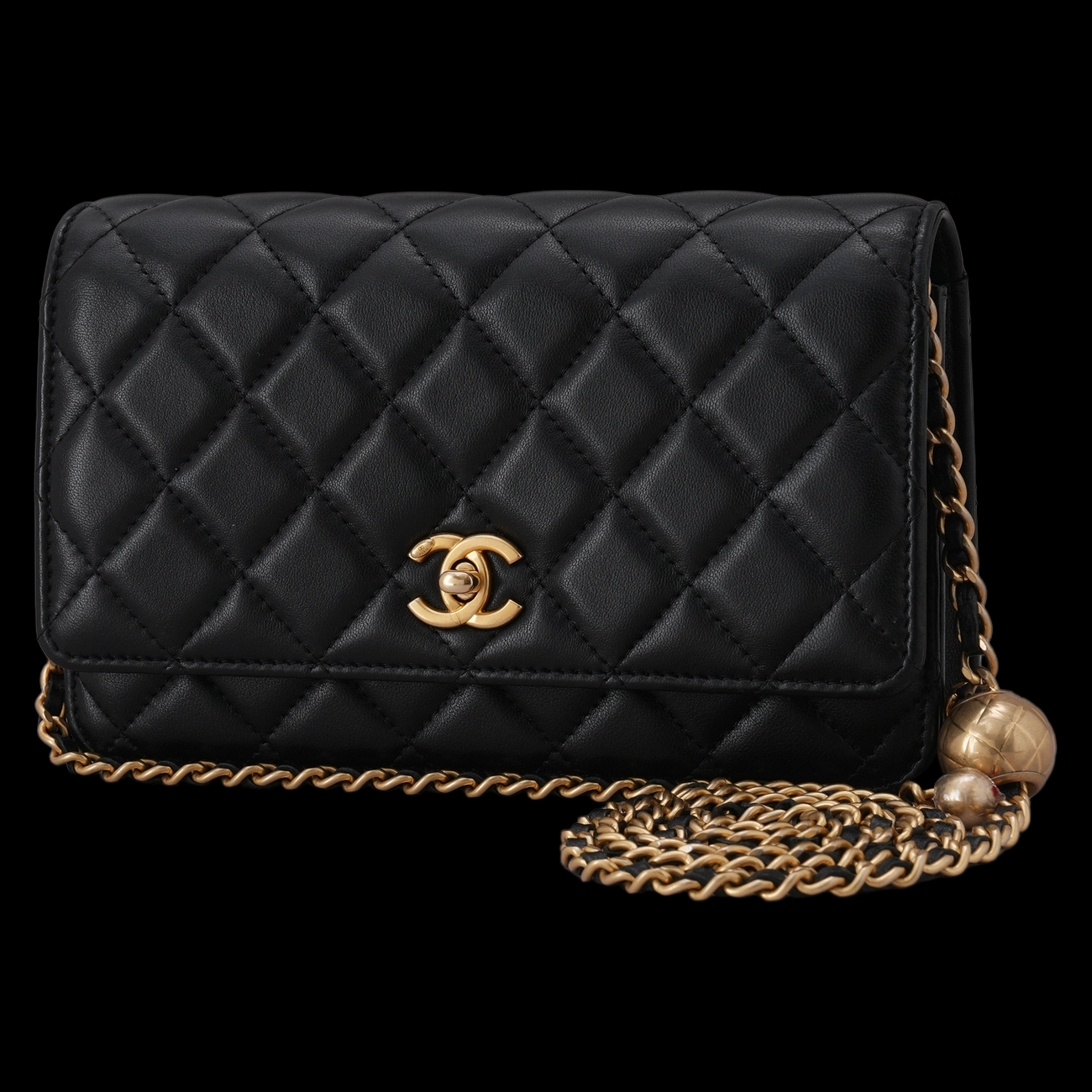 CHANEL(USED)샤넬 램스킨 골든볼 WOC