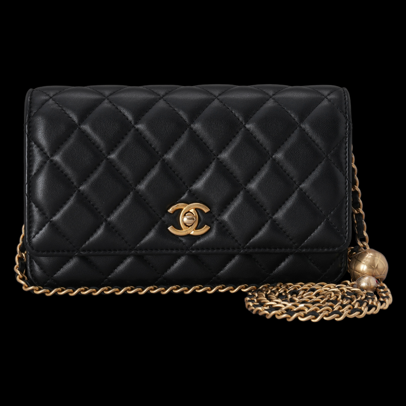 CHANEL(USED)샤넬 램스킨 골든볼 WOC