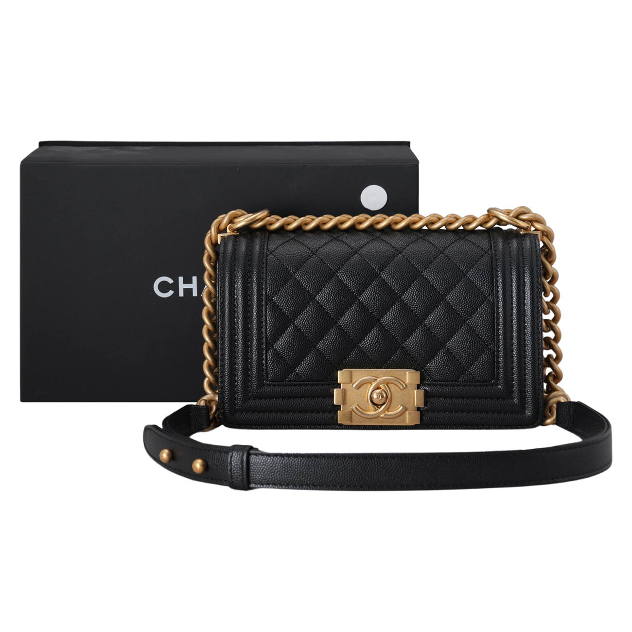 CHANEL(USED)샤넬 캐비어 보이샤넬 스몰