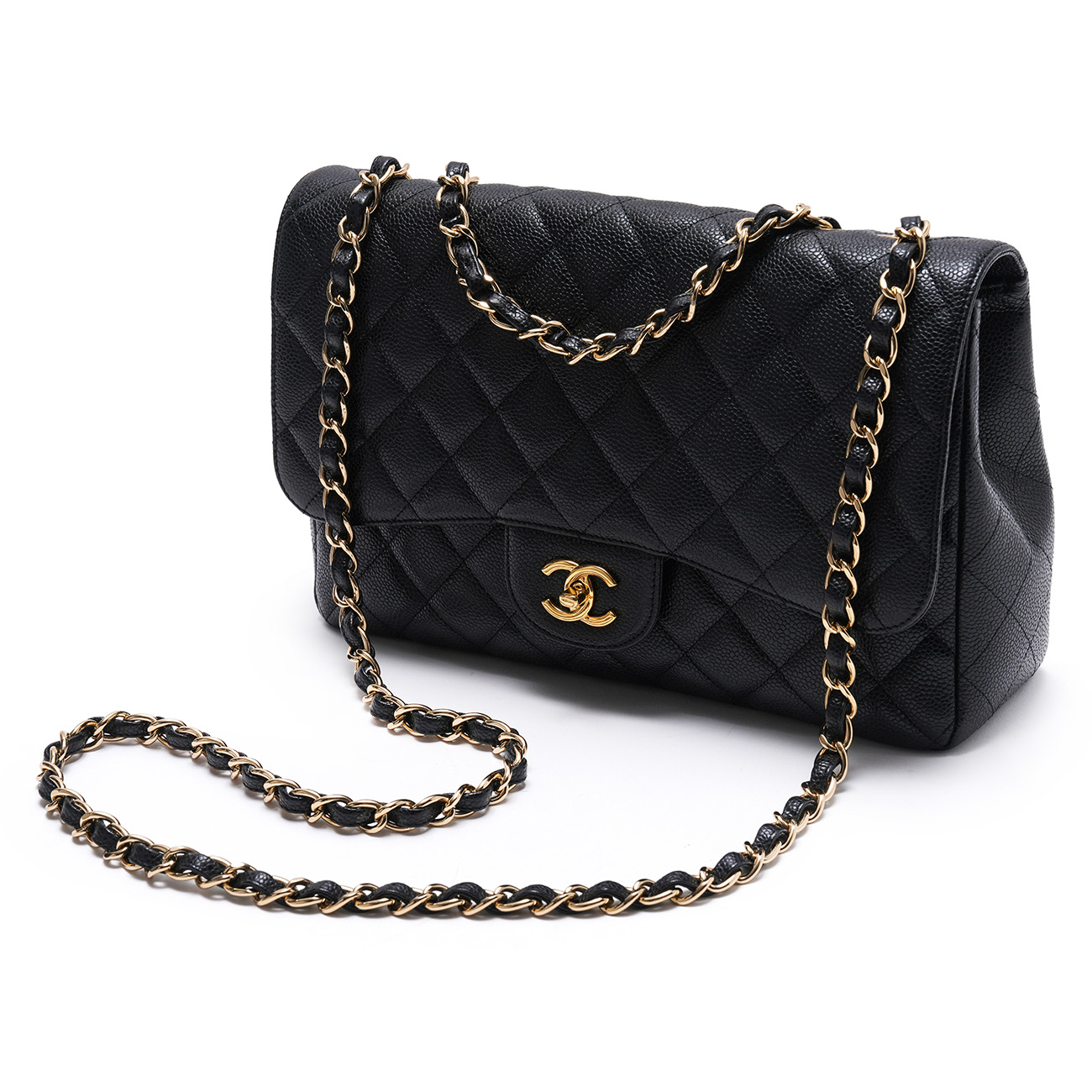 CHANEL(USED)샤넬 캐비어 클래식 라지 원플랩백