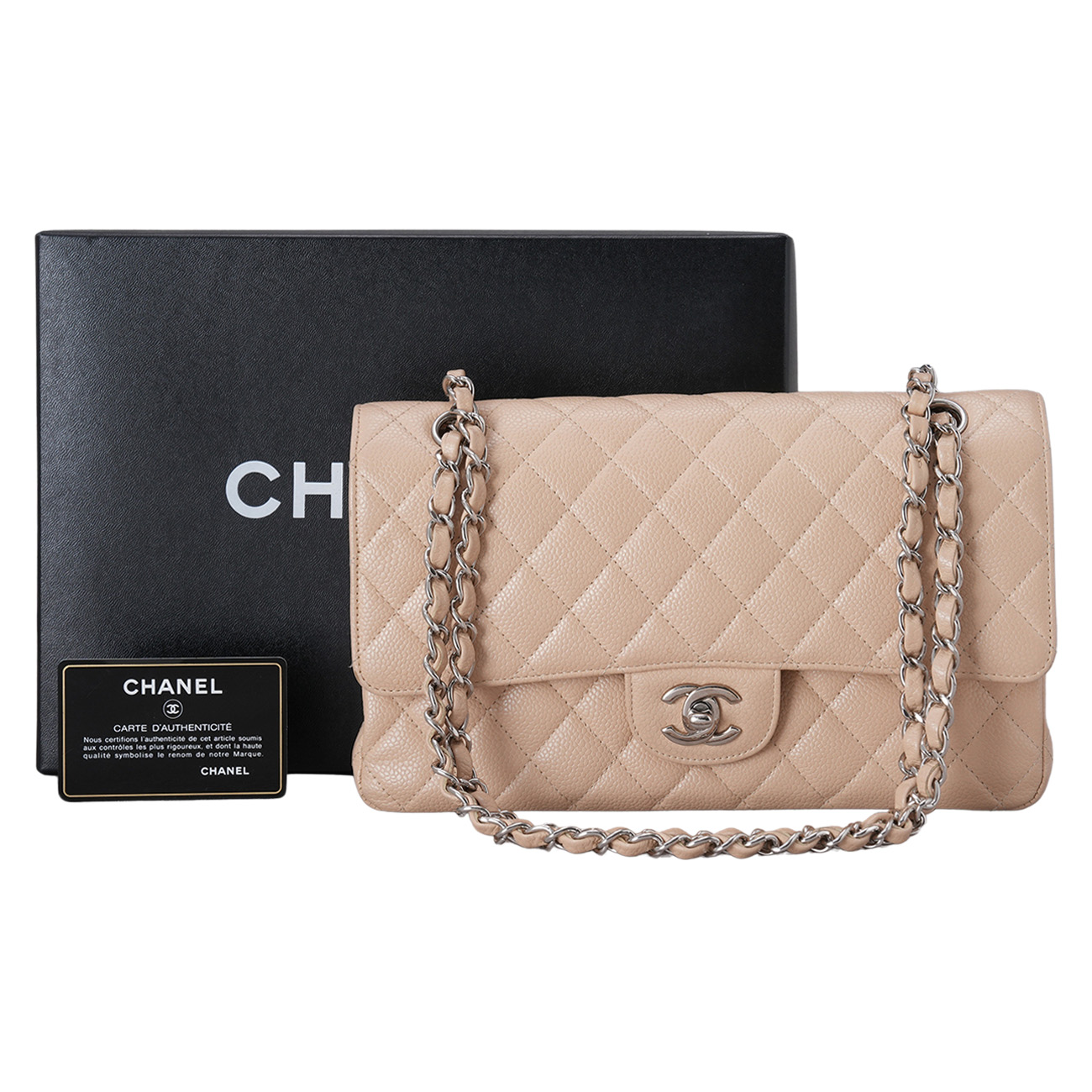 CHANEL(USED)샤넬 캐비어 클래식 미듐 플랩백