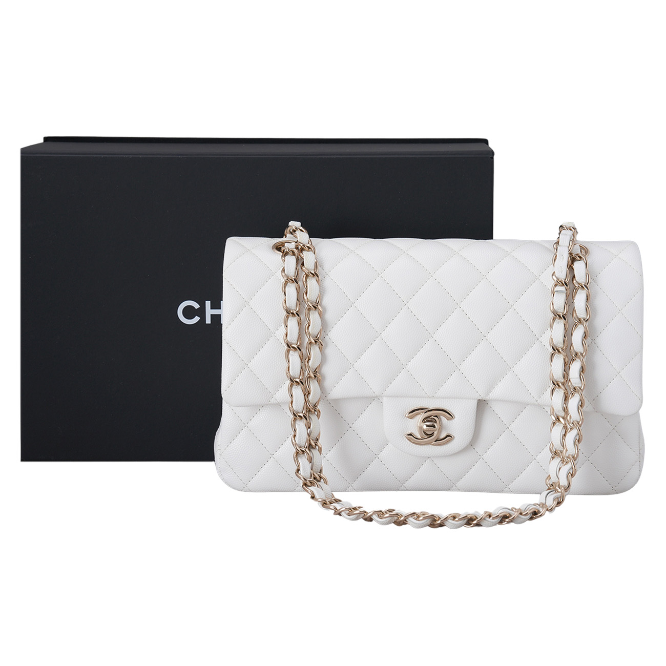 CHANEL(USED)샤넬 캐비어 클래식 미듐 플랩백