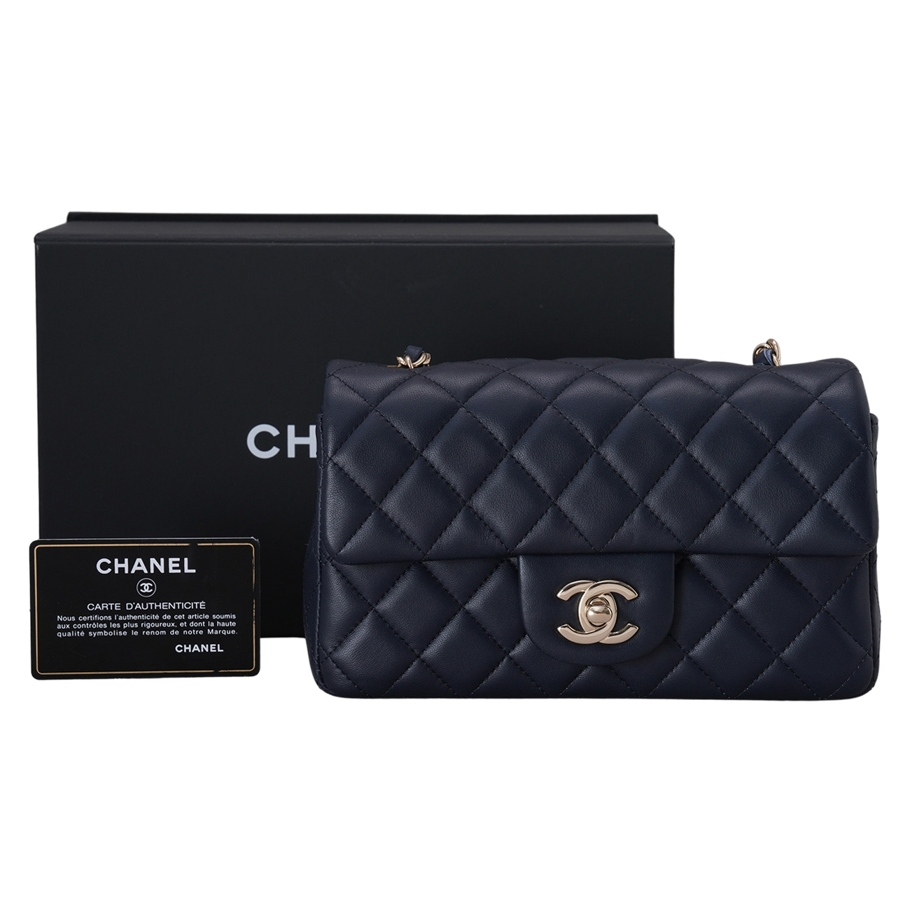CHANEL(USED)샤넬 램스킨 클래식 뉴미니 크로스백