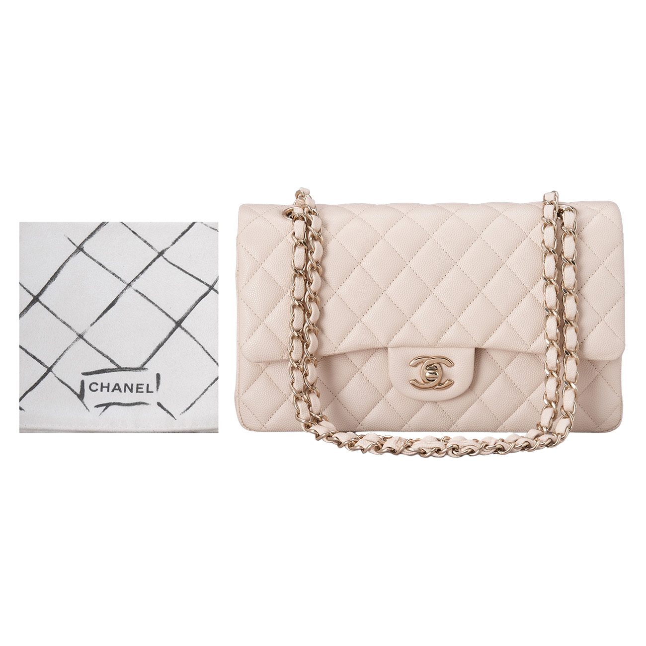 CHANEL(USED)샤넬 캐비어 클래식 미듐 플랩백