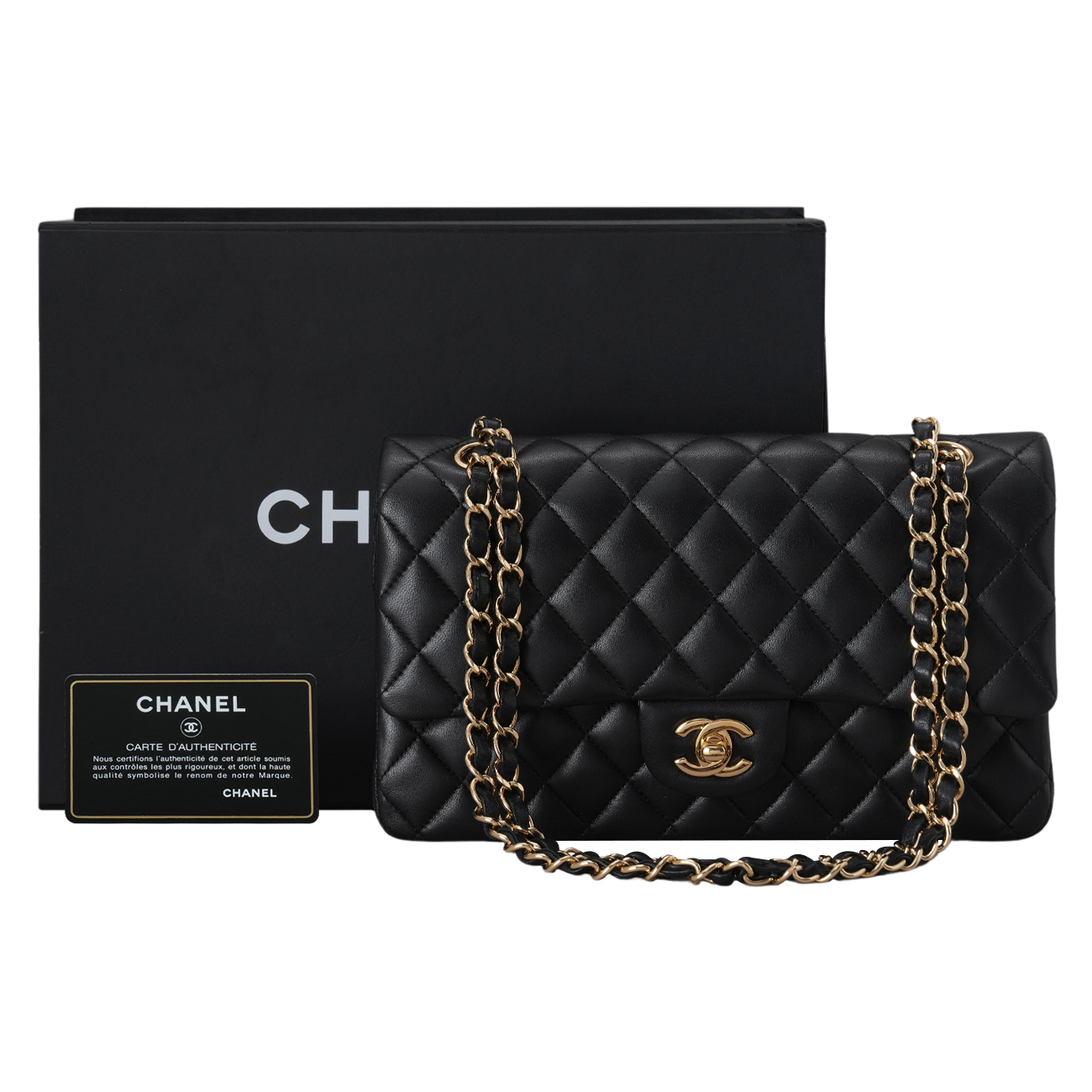 CHANEL(USED)샤넬 램스킨 클래식 미듐 플랩백