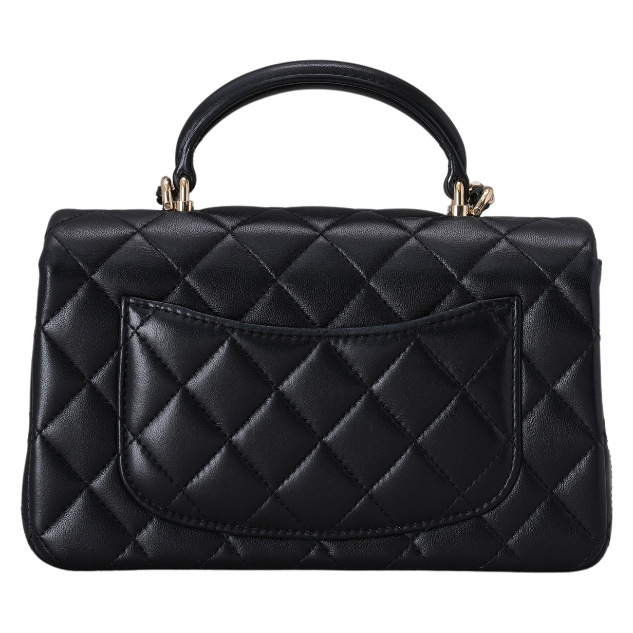 CHANEL(USED)샤넬 AS2431 램스킨 뉴미니 탑핸들