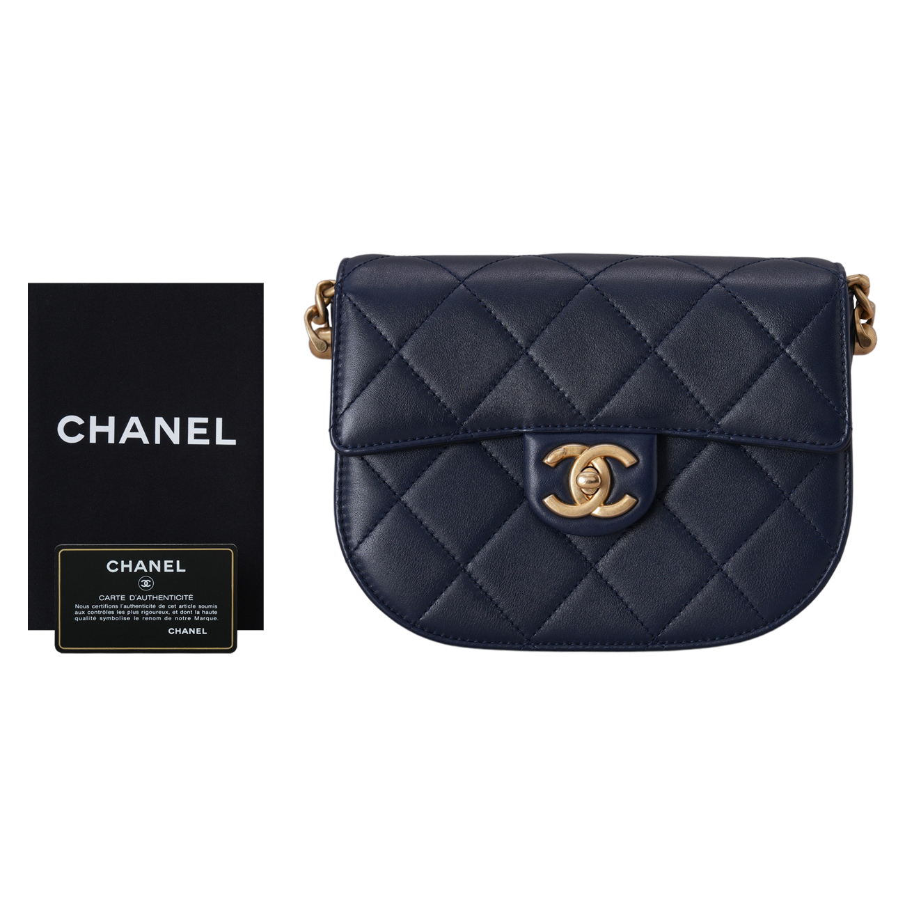 CHANEL(USED)샤넬 AS2484 시즌 플랩 문백