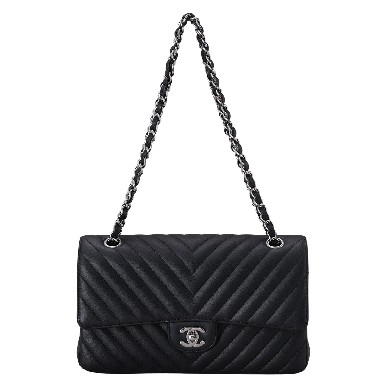 CHANEL(USED)샤넬 A01112 클래식 쉐브론 미듐