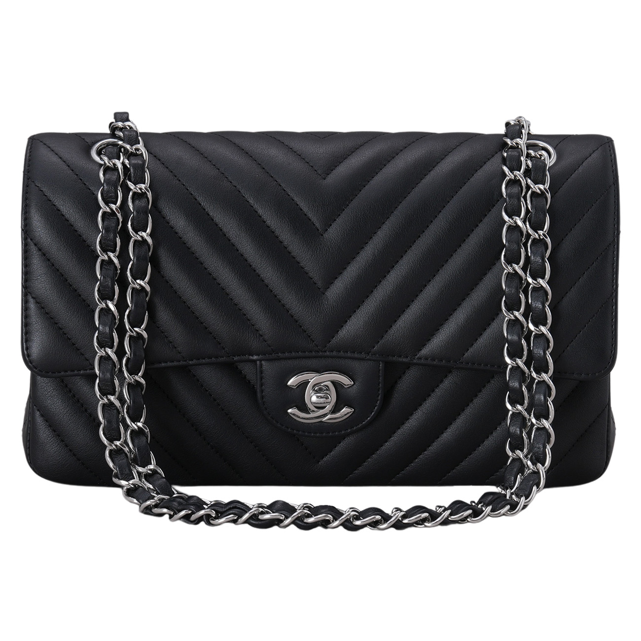 CHANEL(USED)샤넬 A01112 클래식 쉐브론 미듐