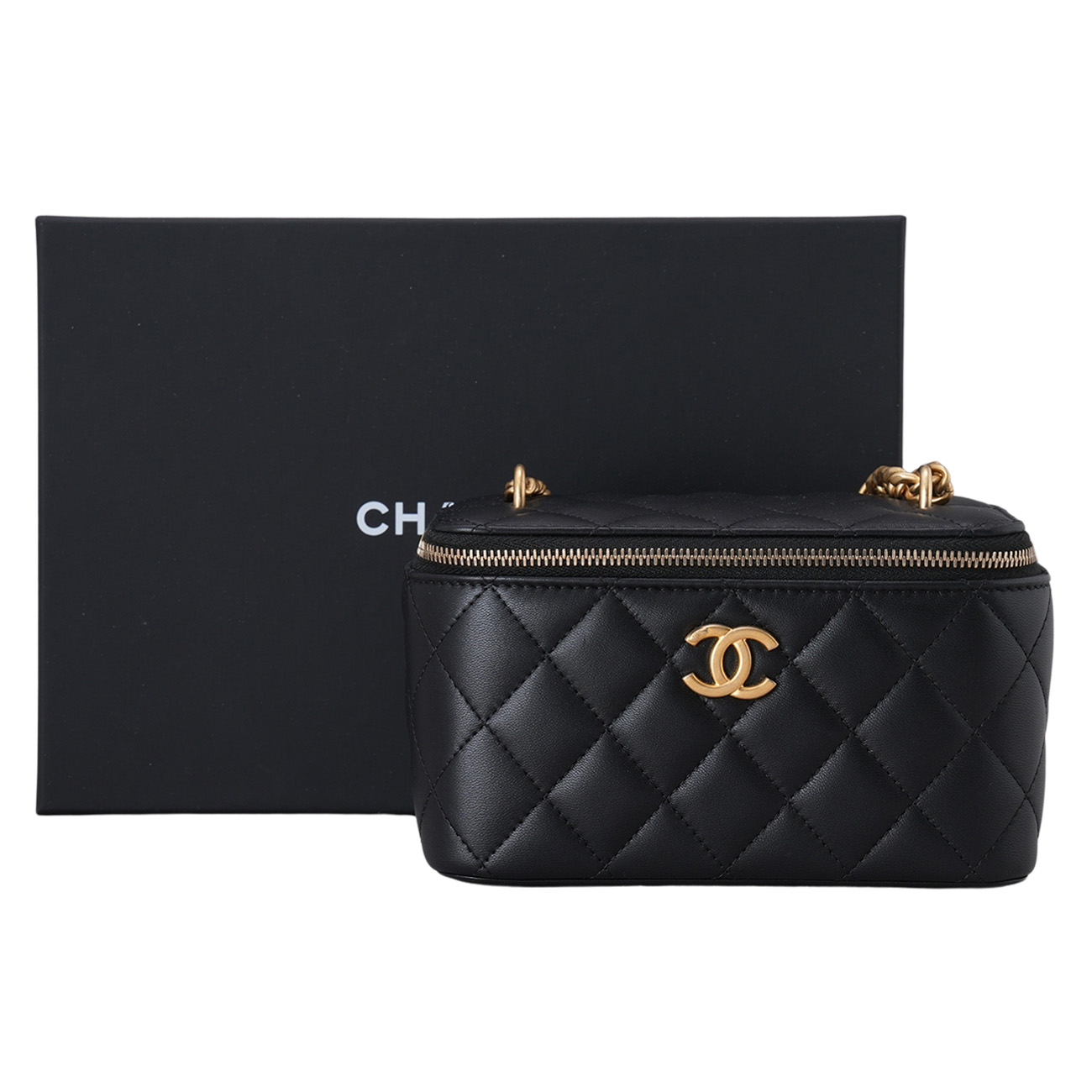 CHANEL(USED)샤넬 AP3301 직사각 골든볼 베니티 체인백