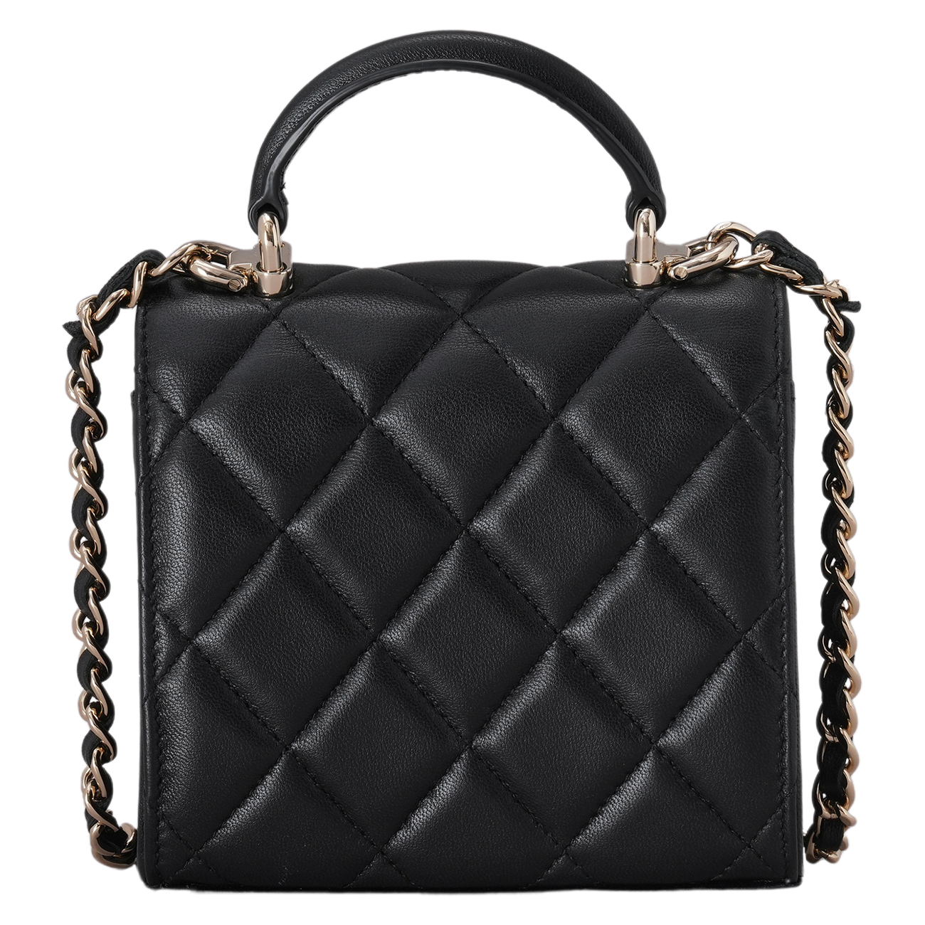 CHANEL(USED)샤넬 AP2682 램스킨 탑핸들 미니 베니티 크로스백
