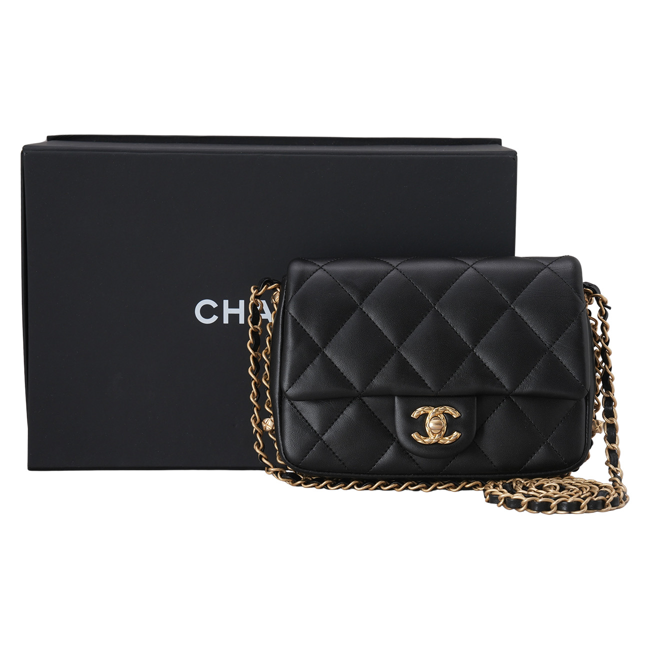 CHANEL(USED)샤넬 시즌 CC로고 미니 체인백