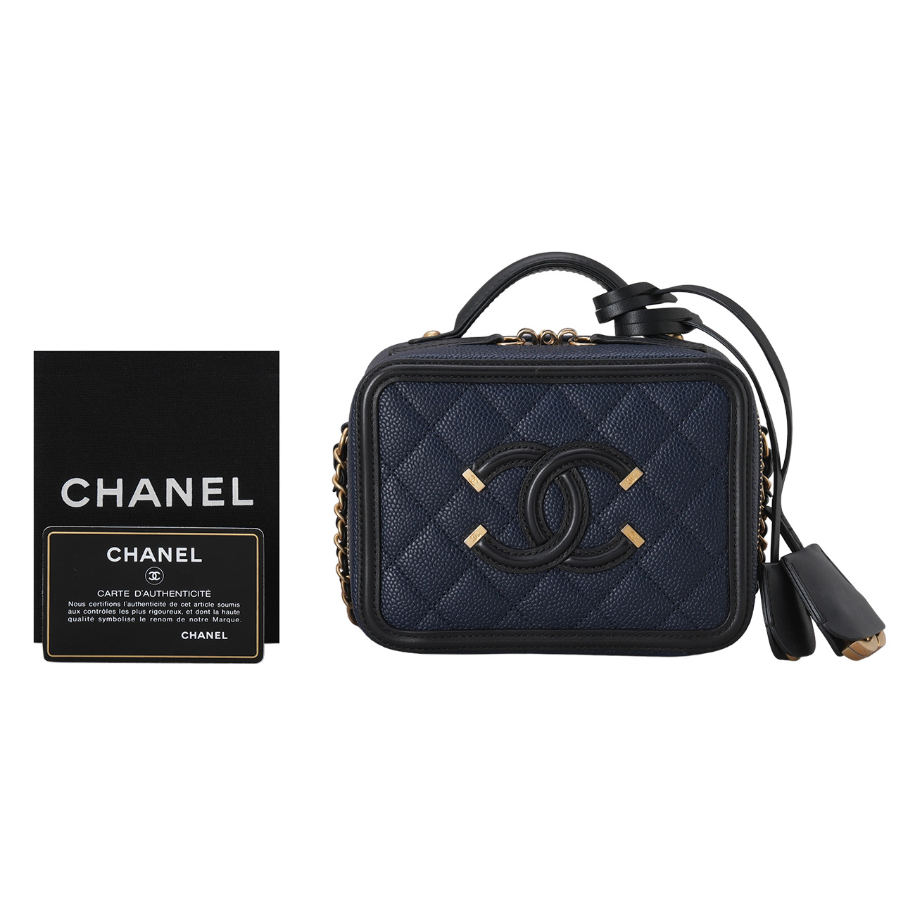 CHANEL(USED)샤넬 캐비어 코스메틱 크로스백