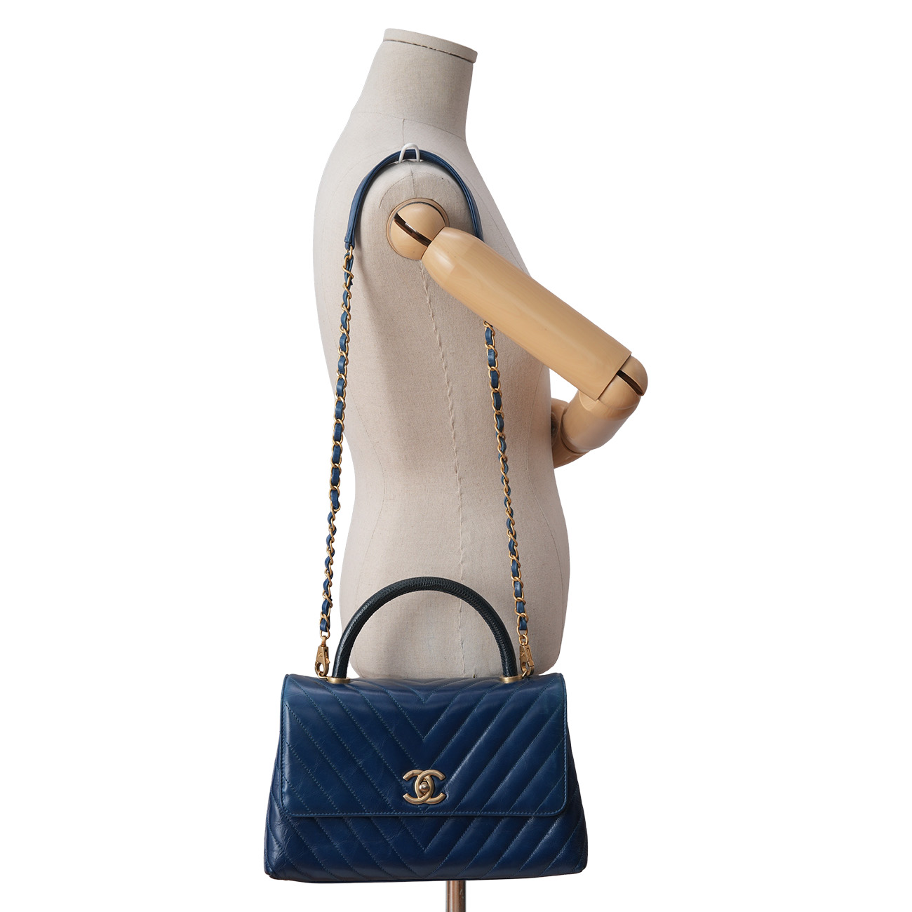 CHANEL(USED)샤넬 코코핸들 28 리자드핸들
